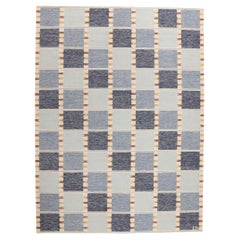 Nuevo Kilim Röllakan azul escandinavo de inspiración sueca,  10'04 x 13'11