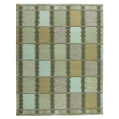 New Scandinavian Greene & Greene Kilim Röllakan di ispirazione svedese, 09'03 x 11'11