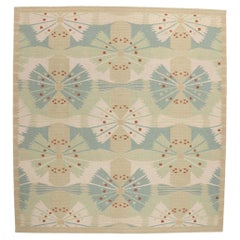 New Scandinavian Modern Style Swedish Inspired Kilim Röllakan, 11'05 x 12'02