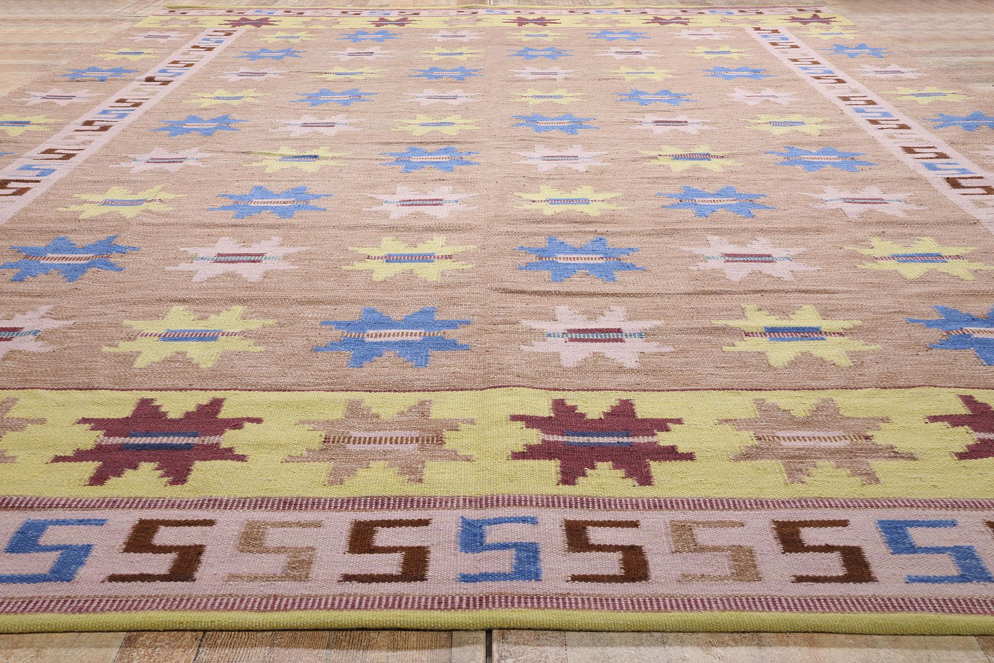 New Scandinavian Modern Swedish Inspired Flatweave Carpet For Sale 3
