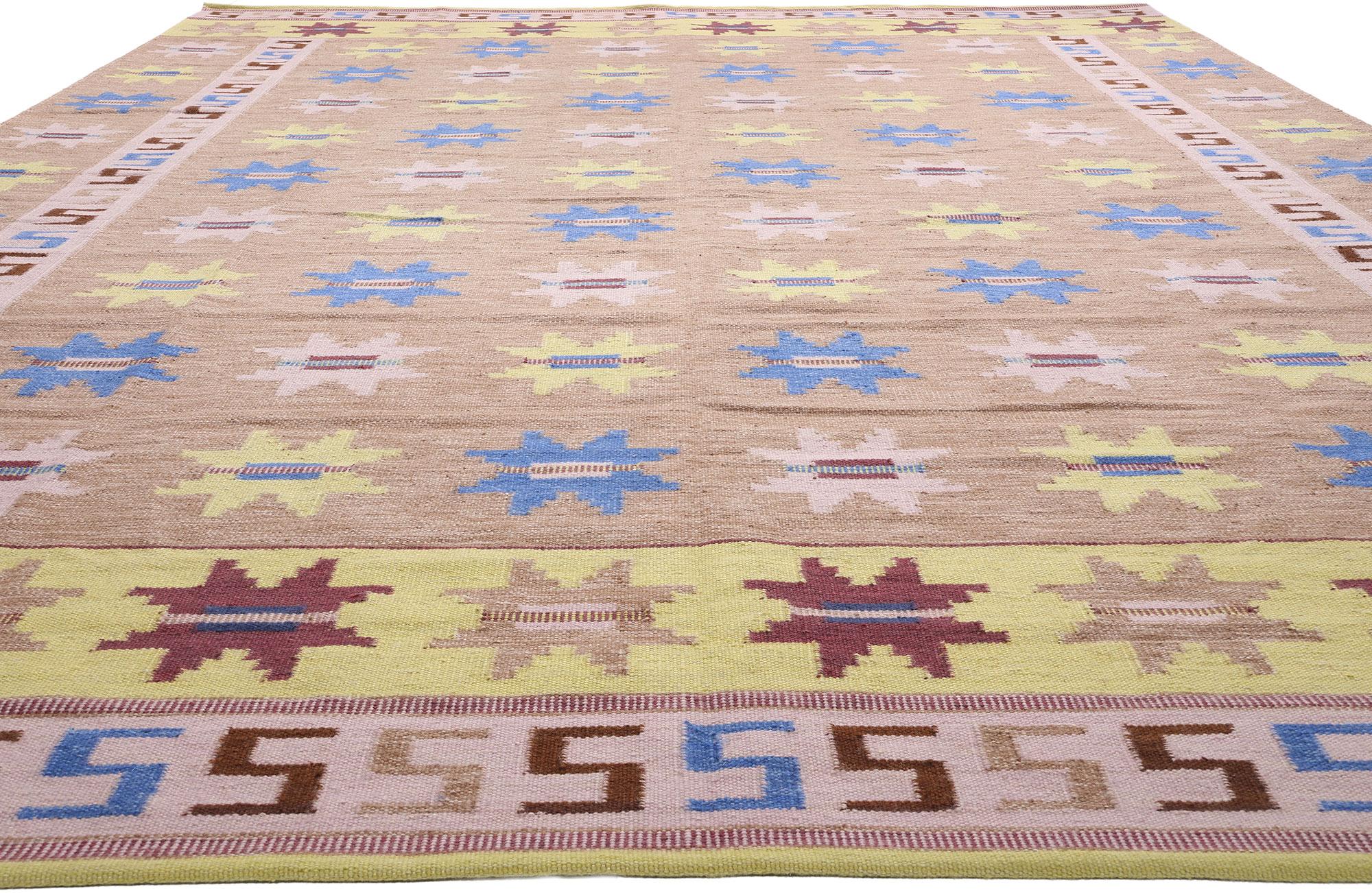 New Scandinavian Modern Swedish Inspired Flatweave Carpet For Sale 2