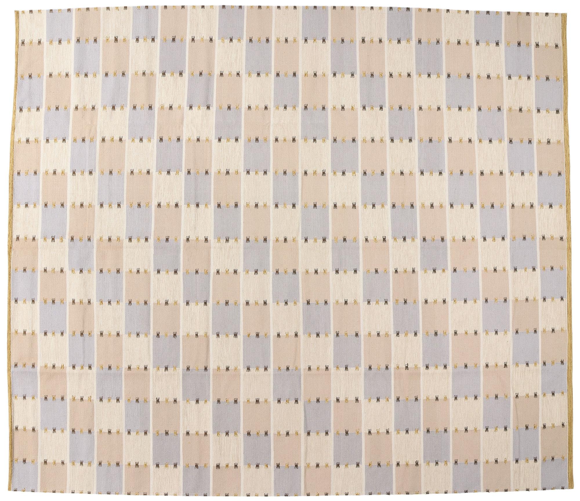 New Scandinavian Swedish Inspired Kilim Röllakan, 11'09 x 13'07 For Sale 2