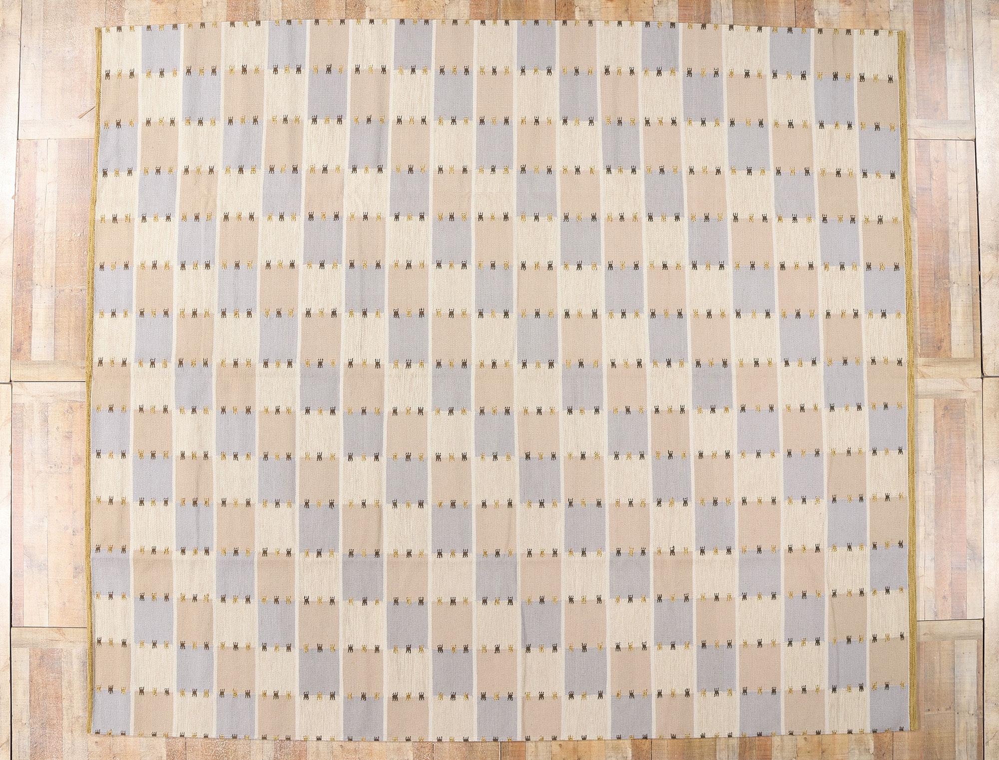 New Scandinavian Swedish Inspired Kilim Röllakan, 11'09 x 13'07 For Sale 1