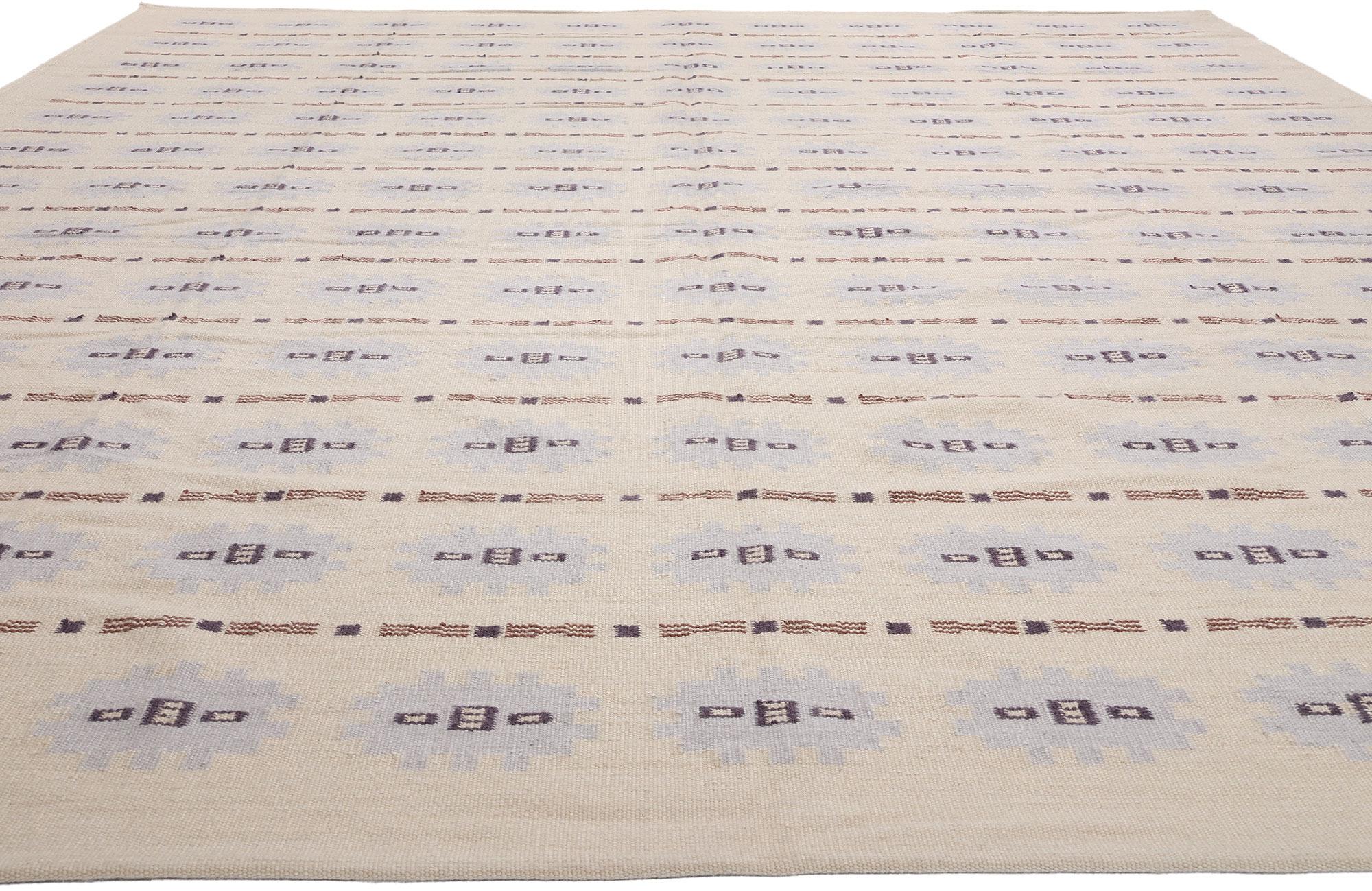 Indian New Scandinavian Modern Swedish Inspired Röllakan, 12'05 x 15'00 For Sale