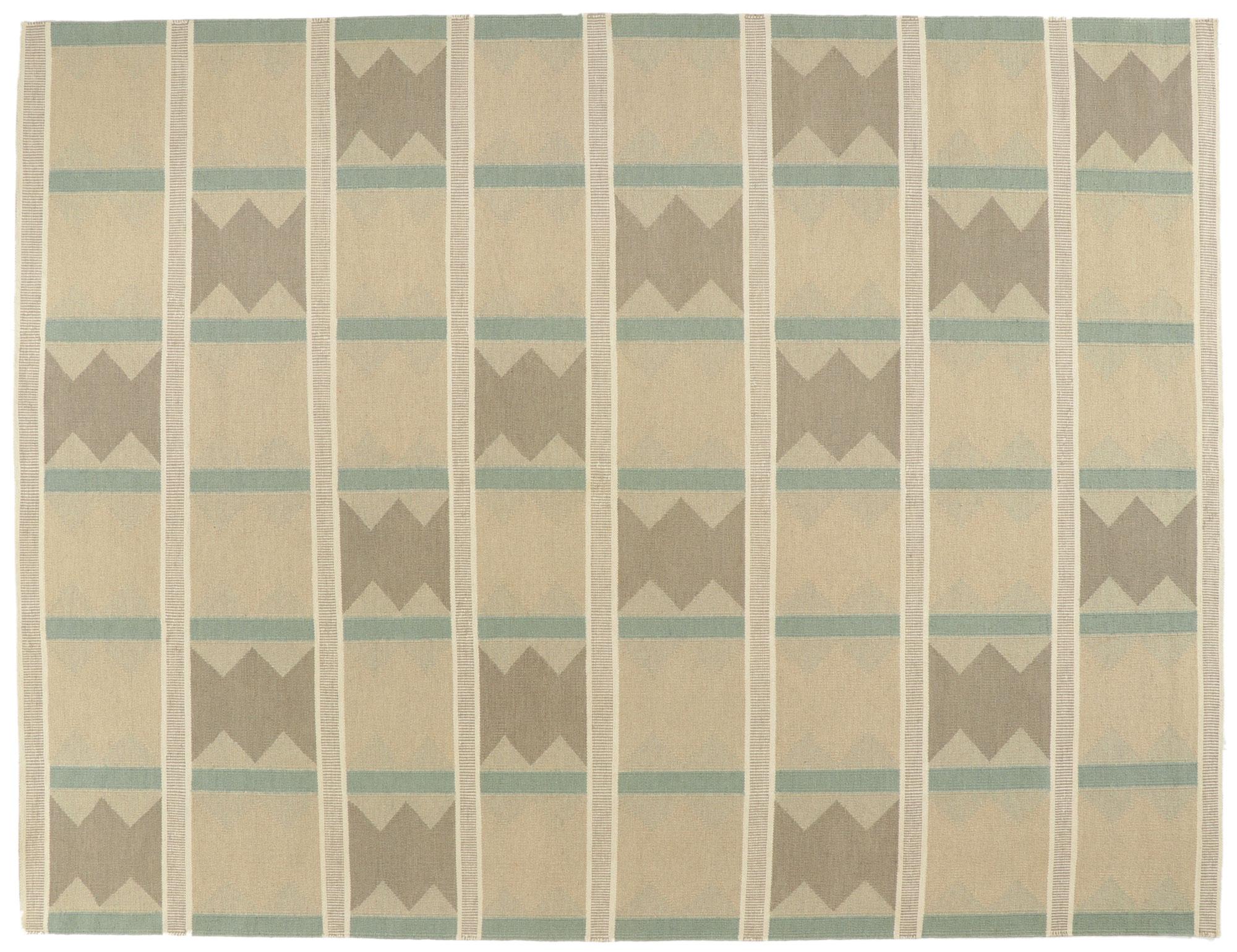 New Scandinavian Swedish Ingegerd Silow Inspired Kilim Röllakan, 10'03 x 13'05 For Sale 2