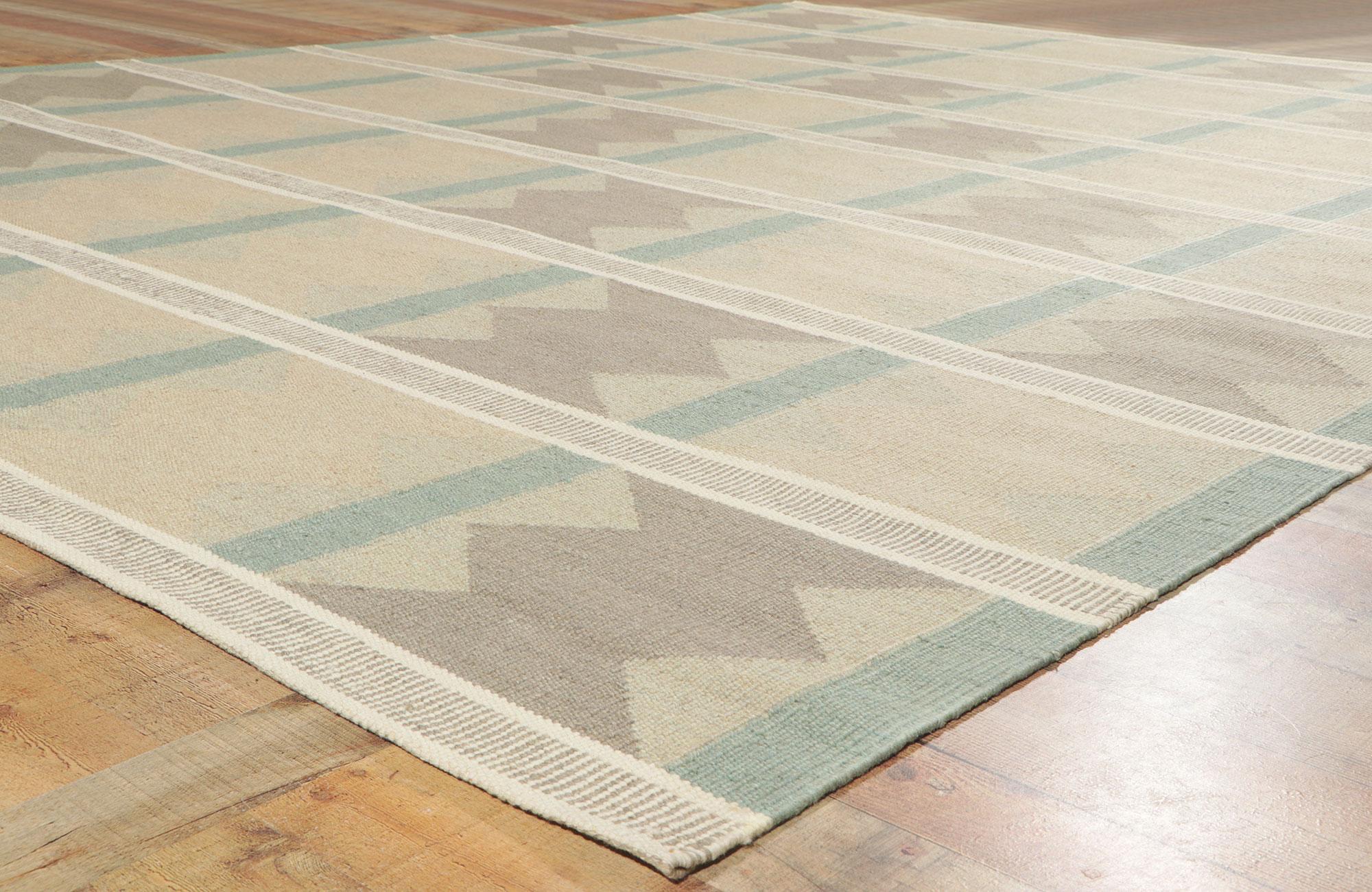 New Scandinavian Swedish Ingegerd Silow Inspired Kilim Röllakan, 10'03 x 13'05 For Sale 1