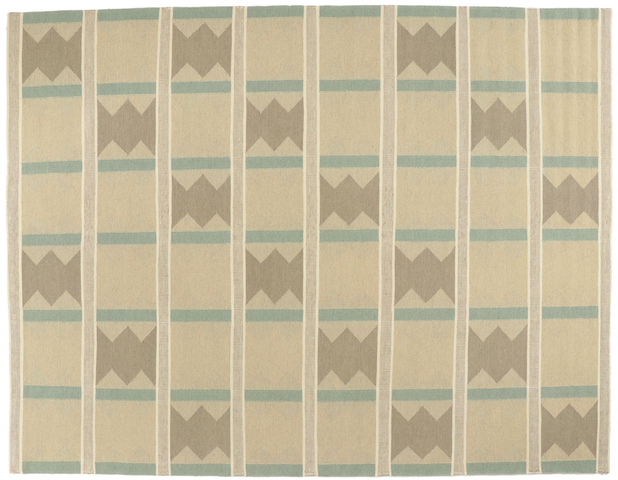 Nouveau Kilim scandinave suédois Ingegerd Silow Inspired Röllakan, 10'05 x 13'05 en vente 2
