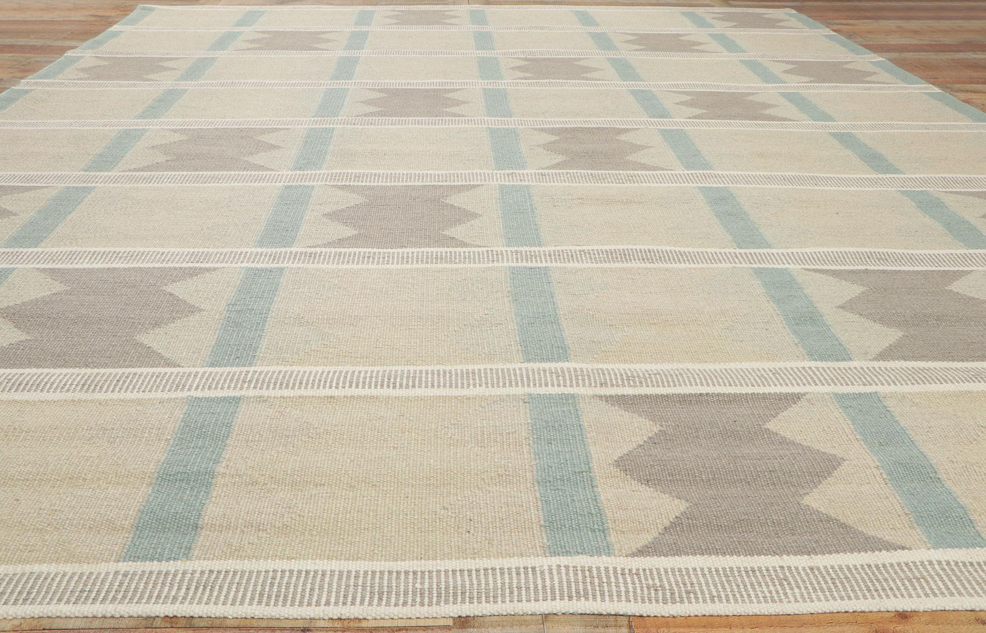 Nouveau Kilim scandinave suédois Ingegerd Silow Inspired Röllakan, 10'05 x 13'05 en vente 1