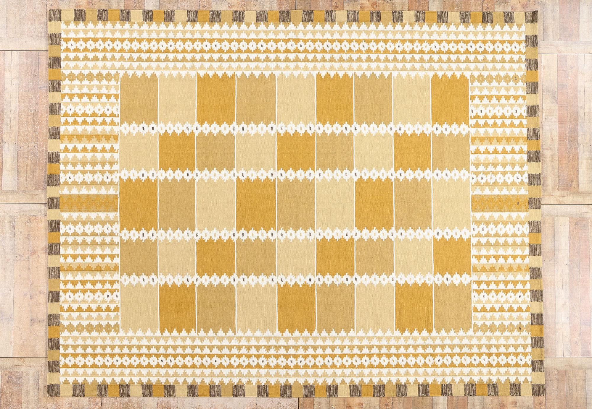 New Scandinavian Swedish Inspired Kilim Röllakan, 10'02 x 13'00 1