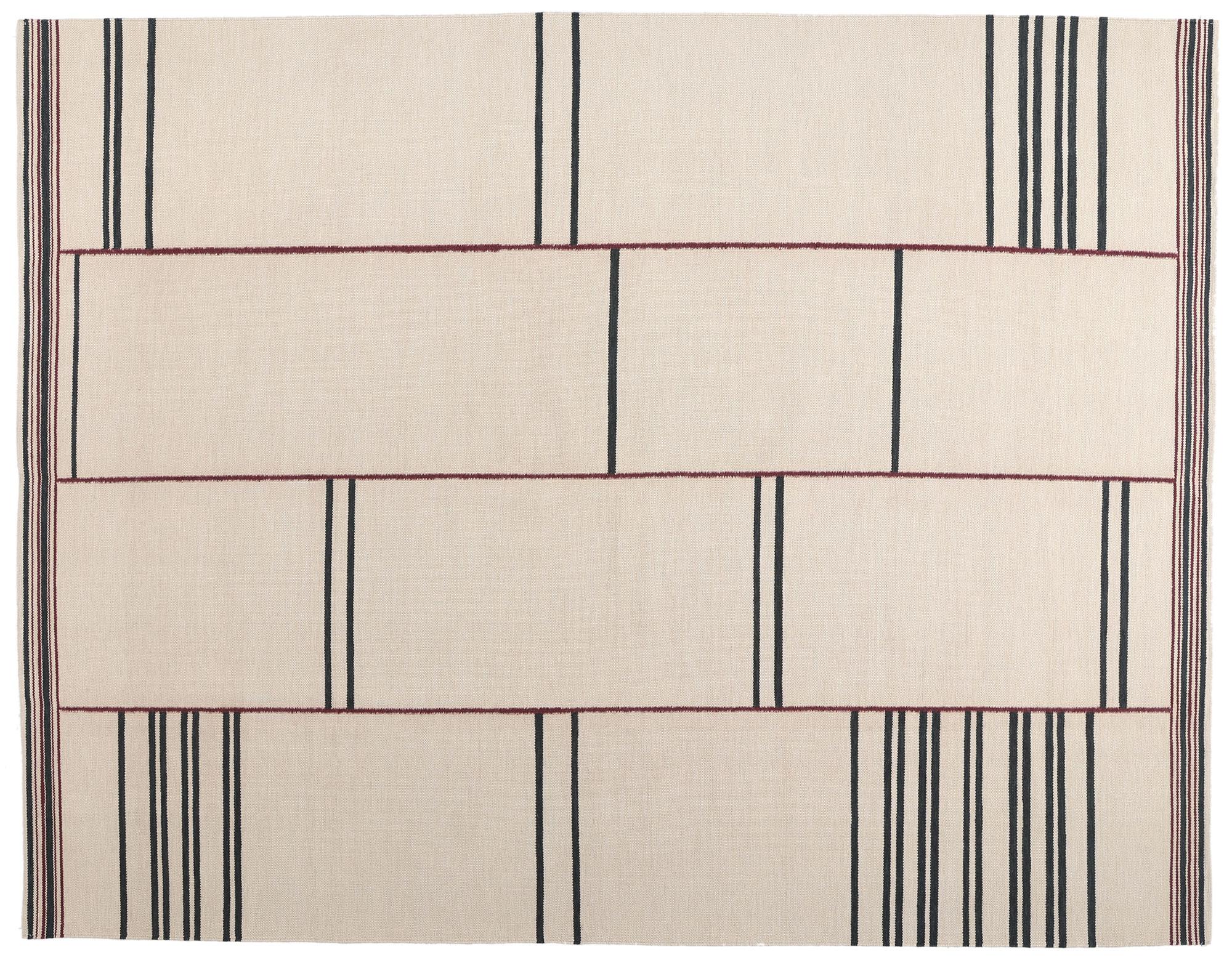 Nouveau tapis Kilim d'inspiration suédoise Couleurs terre, Stege Randmönster en vente 11