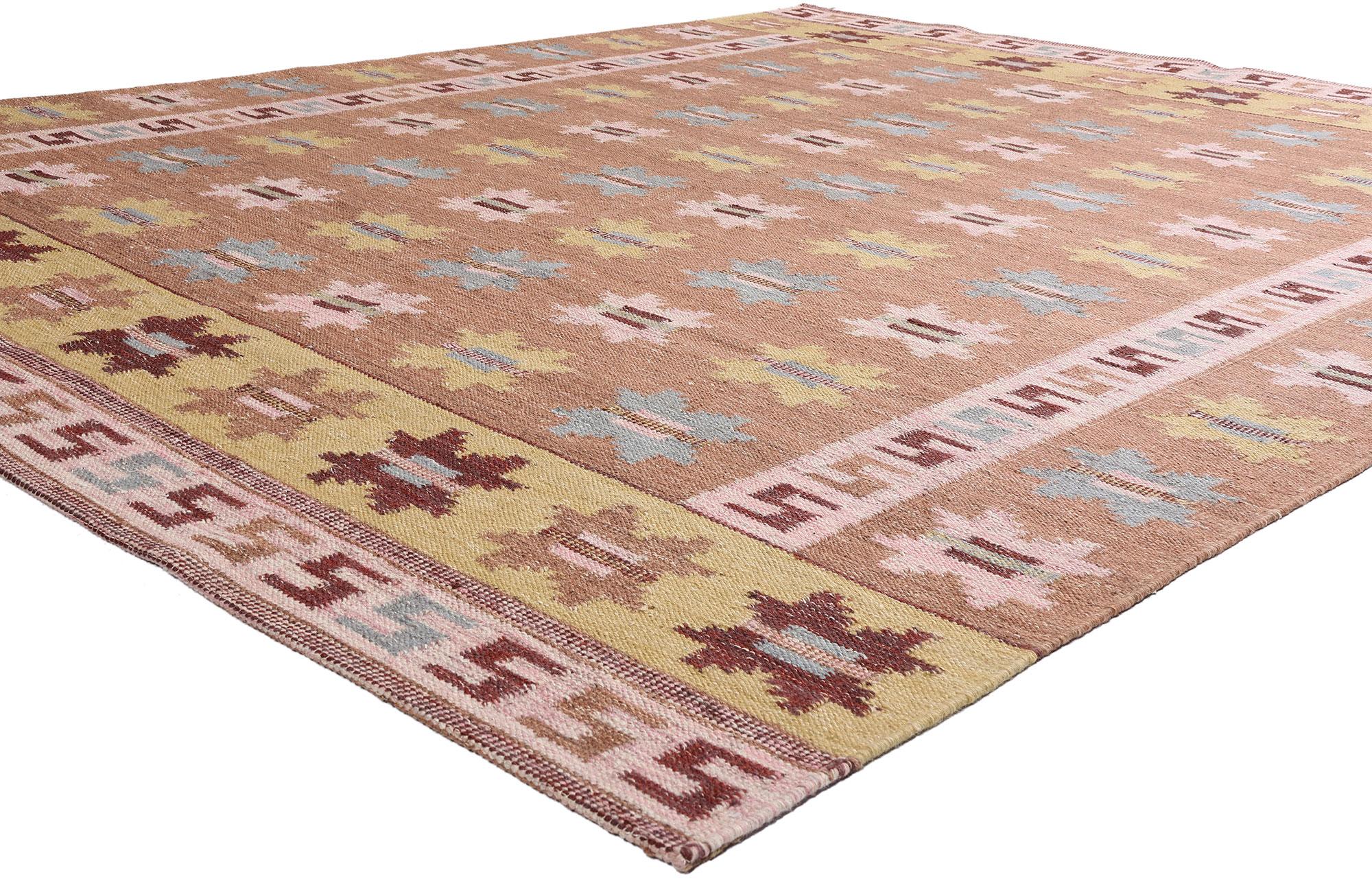 Nuovo Kilim scandinavo svedese ispirato a Röllakan in vendita 9