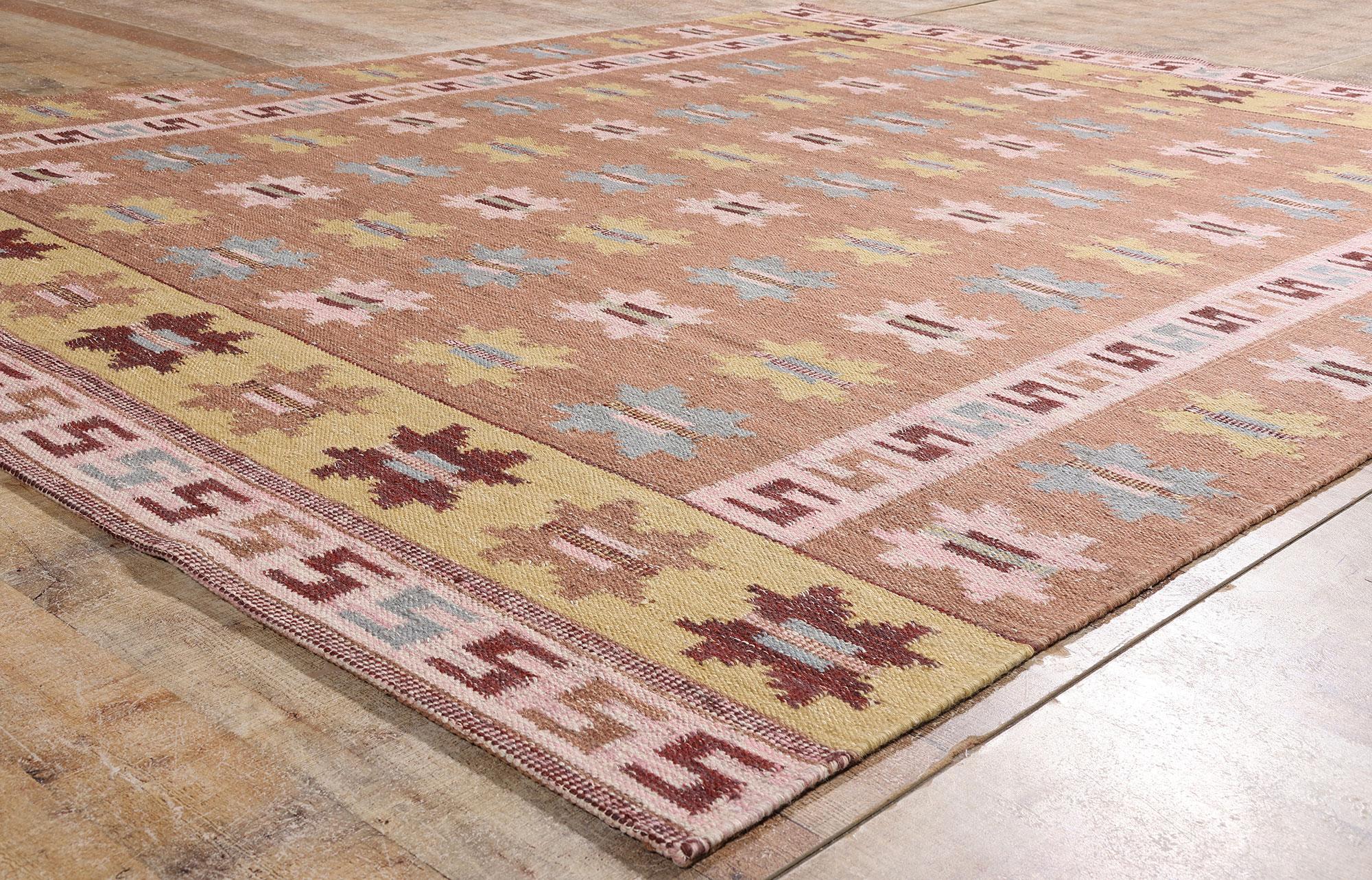 Nuovo Kilim scandinavo svedese ispirato a Röllakan in vendita 10
