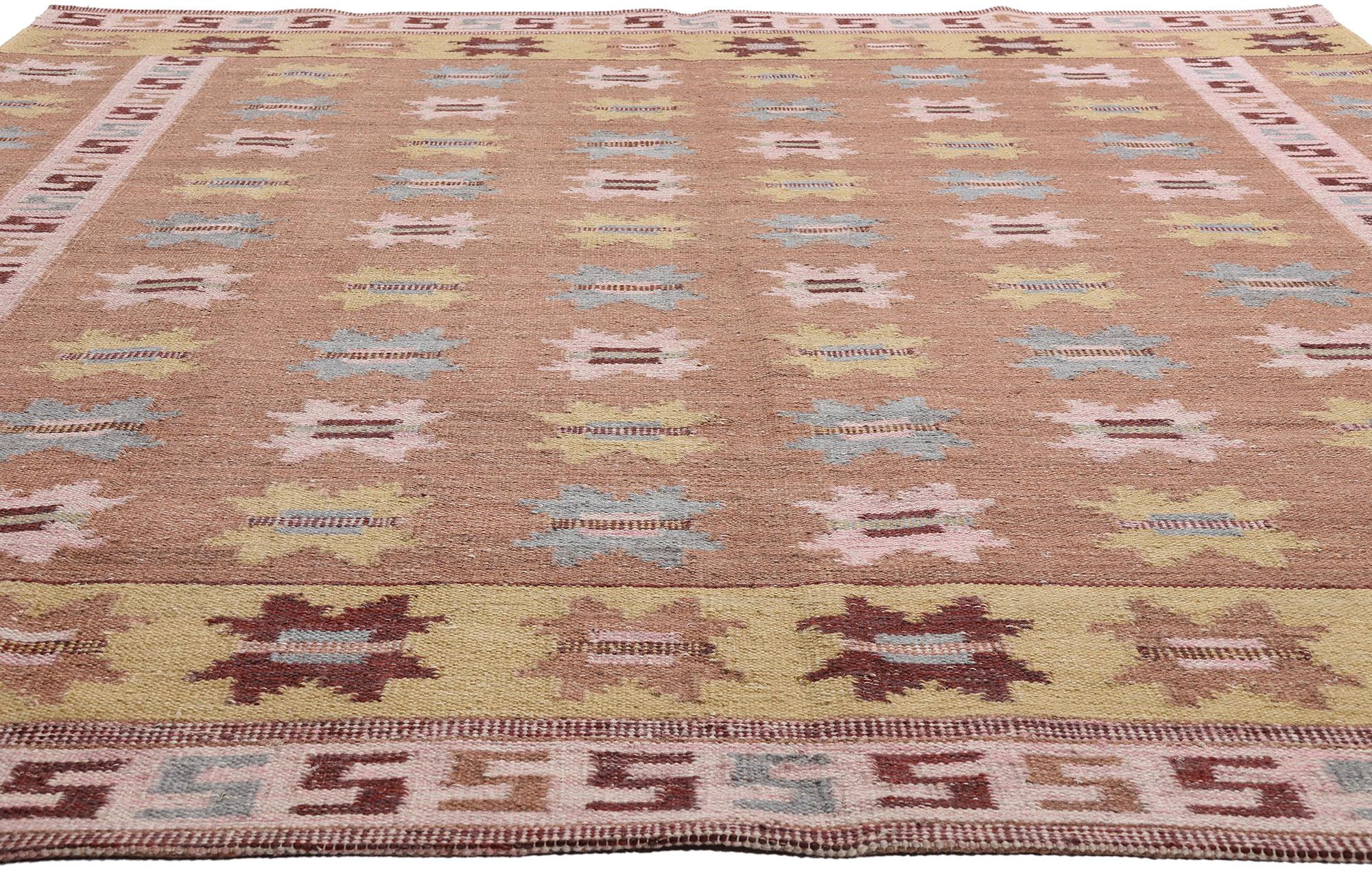 Nuovo Kilim scandinavo svedese ispirato a Röllakan in vendita 11