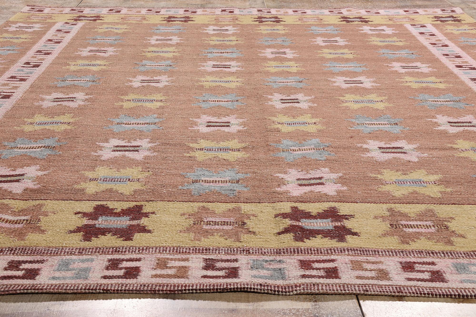 Nuovo Kilim scandinavo svedese ispirato a Röllakan in vendita 12