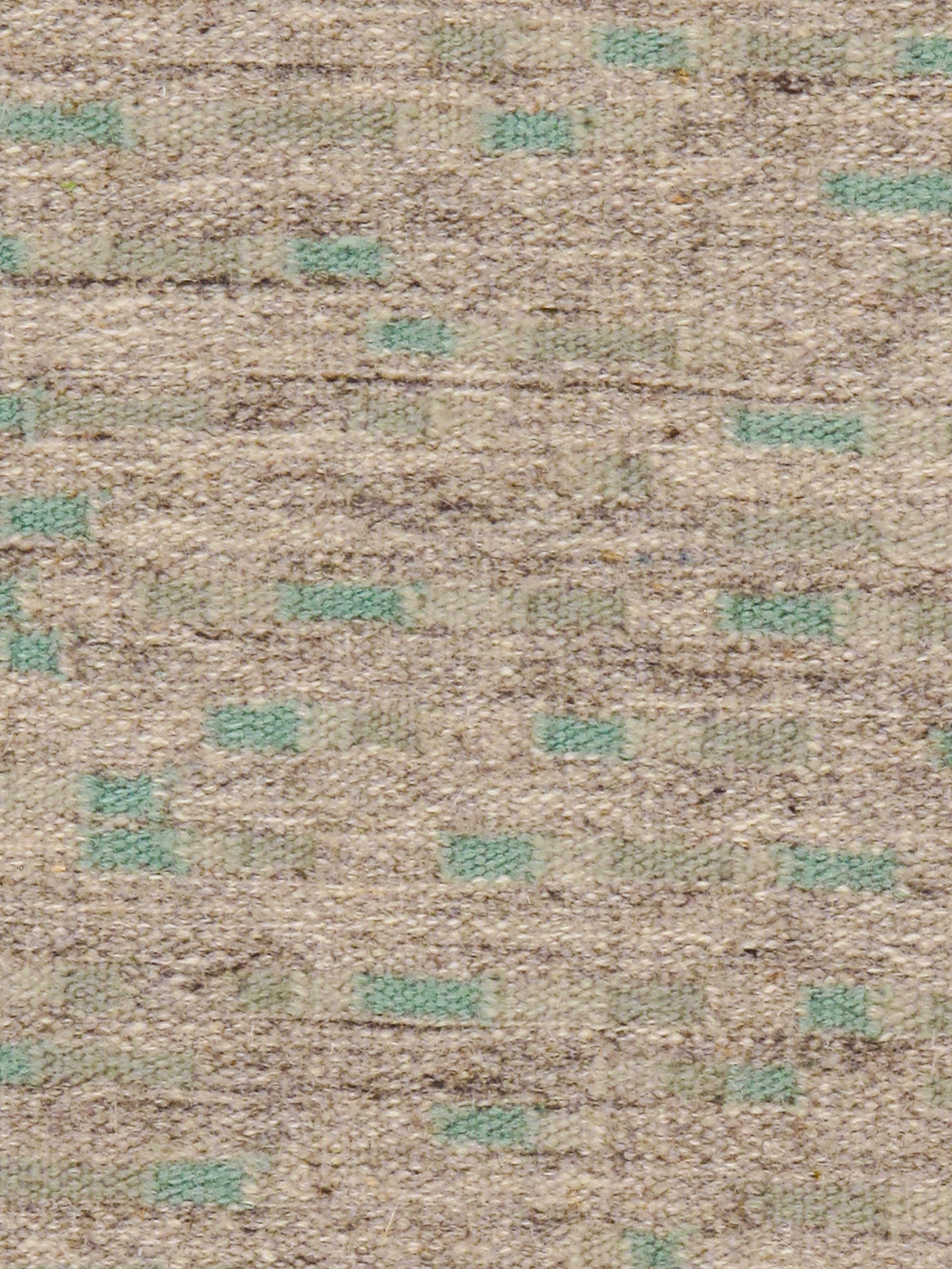 Kilim New Scandinavian Swedish Style Flatweave Collection Aqua Rug  8' x 10' For Sale