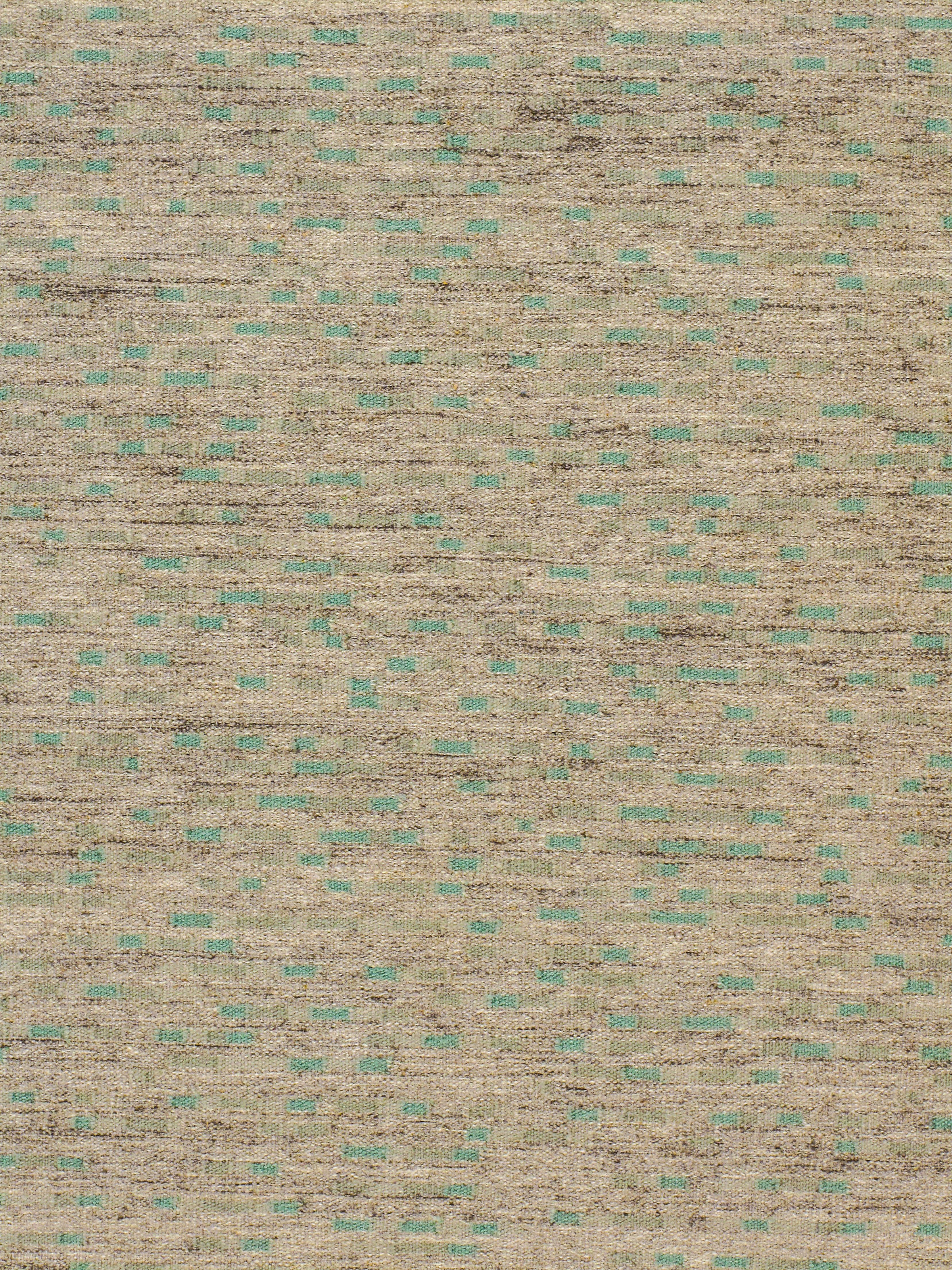 Indian New Scandinavian Swedish Style Flatweave Collection Aqua Rug  8' x 10' For Sale