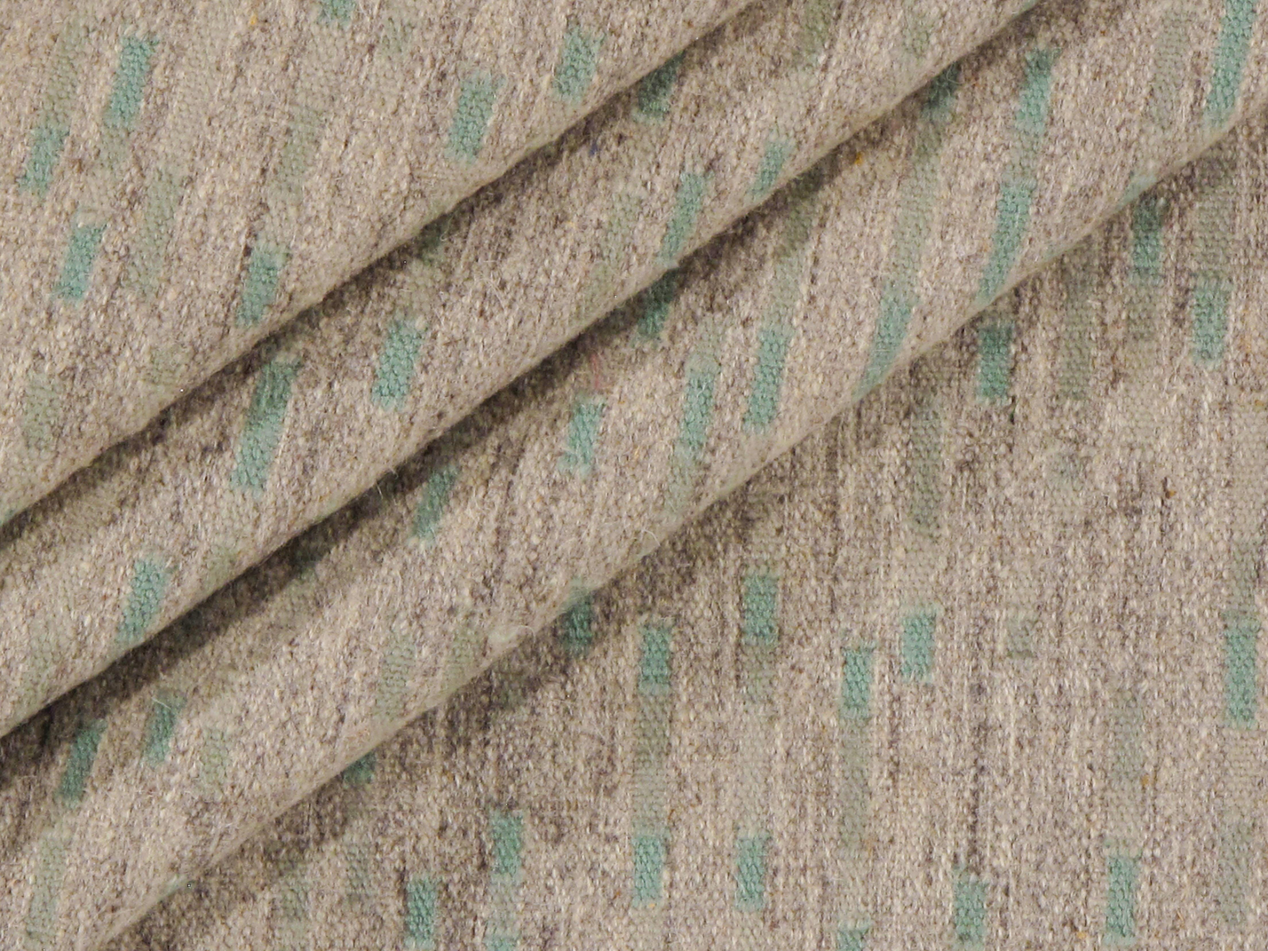 Contemporary New Scandinavian Swedish Style Flatweave Collection Aqua Rug  8' x 10' For Sale