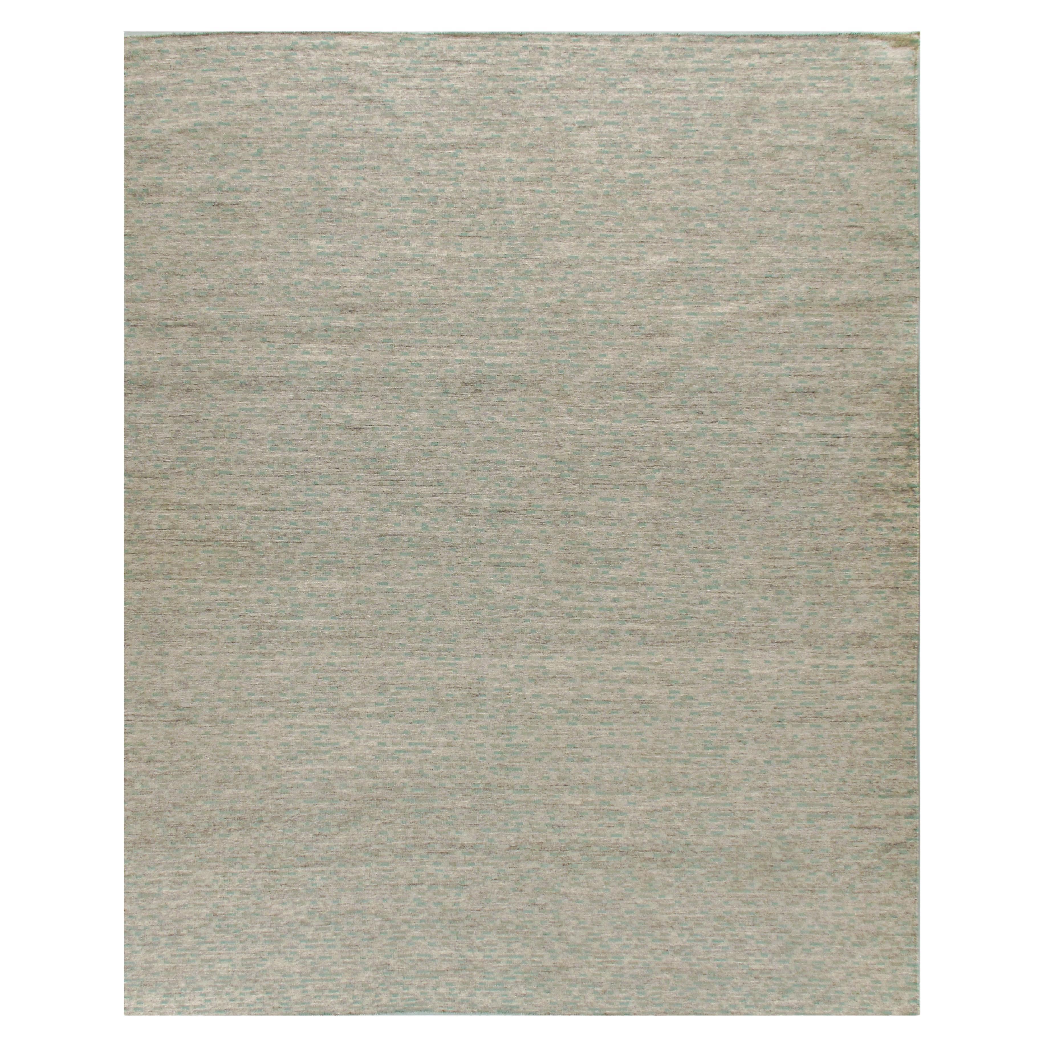 New Scandinavian Swedish Style Flatweave Collection Aqua Rug 8' x 10'