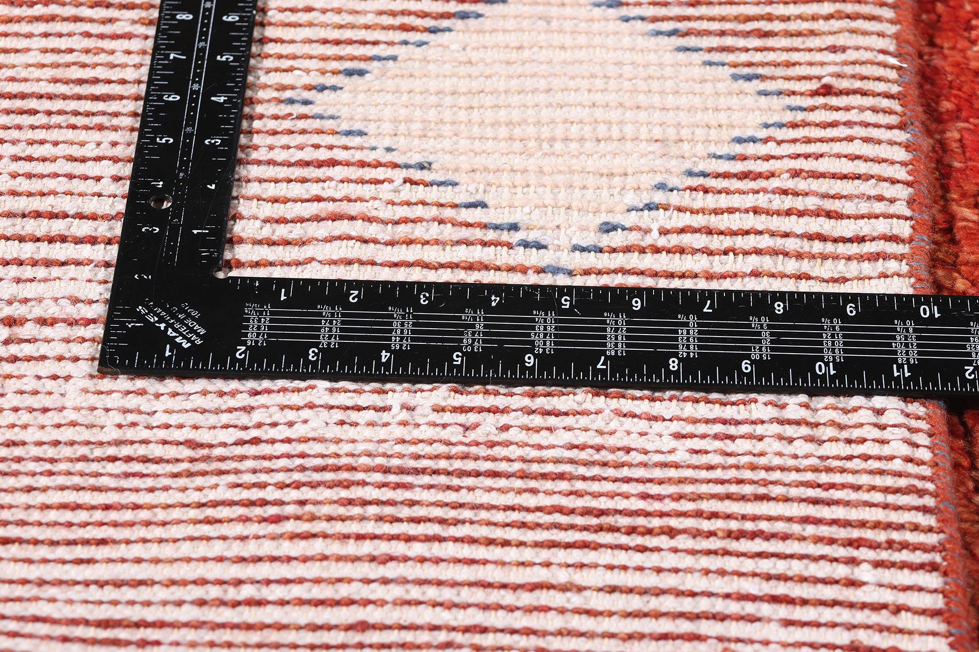 Nouveau tapis marocain rouge écarlate Nomad Modern, 09'04 x 11'11 Neuf - En vente à Dallas, TX
