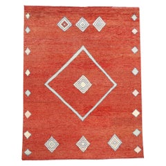 New Scarlet Nomad Modern Red Moroccan Rug, 09'04 x 11'11