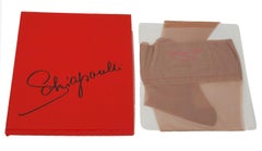 New Schiaparelli Nude Thigh High Hosiery Stockings, Original Box – Petite, 1960s