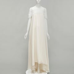 SELF PORTRAIT - Robe de mariée à épaules dénudées en dentelle crème, neuve, taille UK 10 M