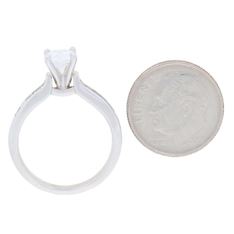 Women's Semi-Mount Engagement Ring, 18 Karat Gold for Center with Baguette Diamonds For Sale