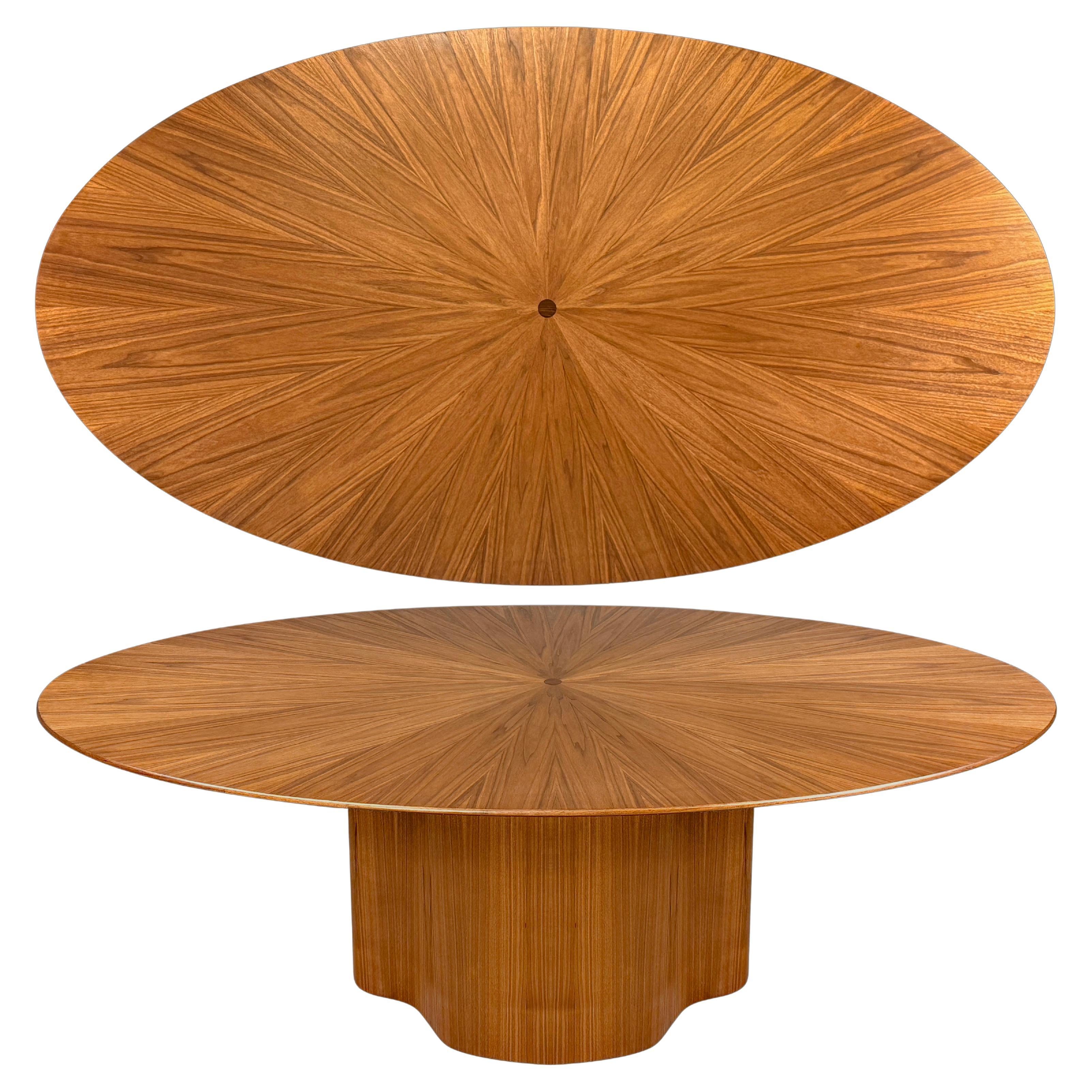 Emergence Collection Oval Walnut Dining Table by Aaron Saxton