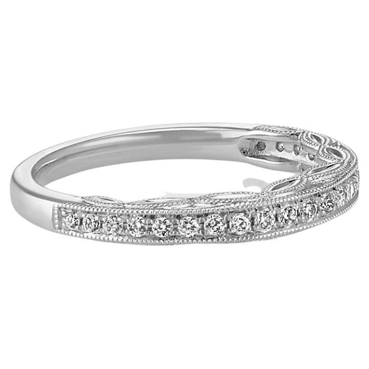 NEW / Shane Co. 0.25 CWT Diamond (VS1-VS2/G-H) Engraved wedding band / 14K