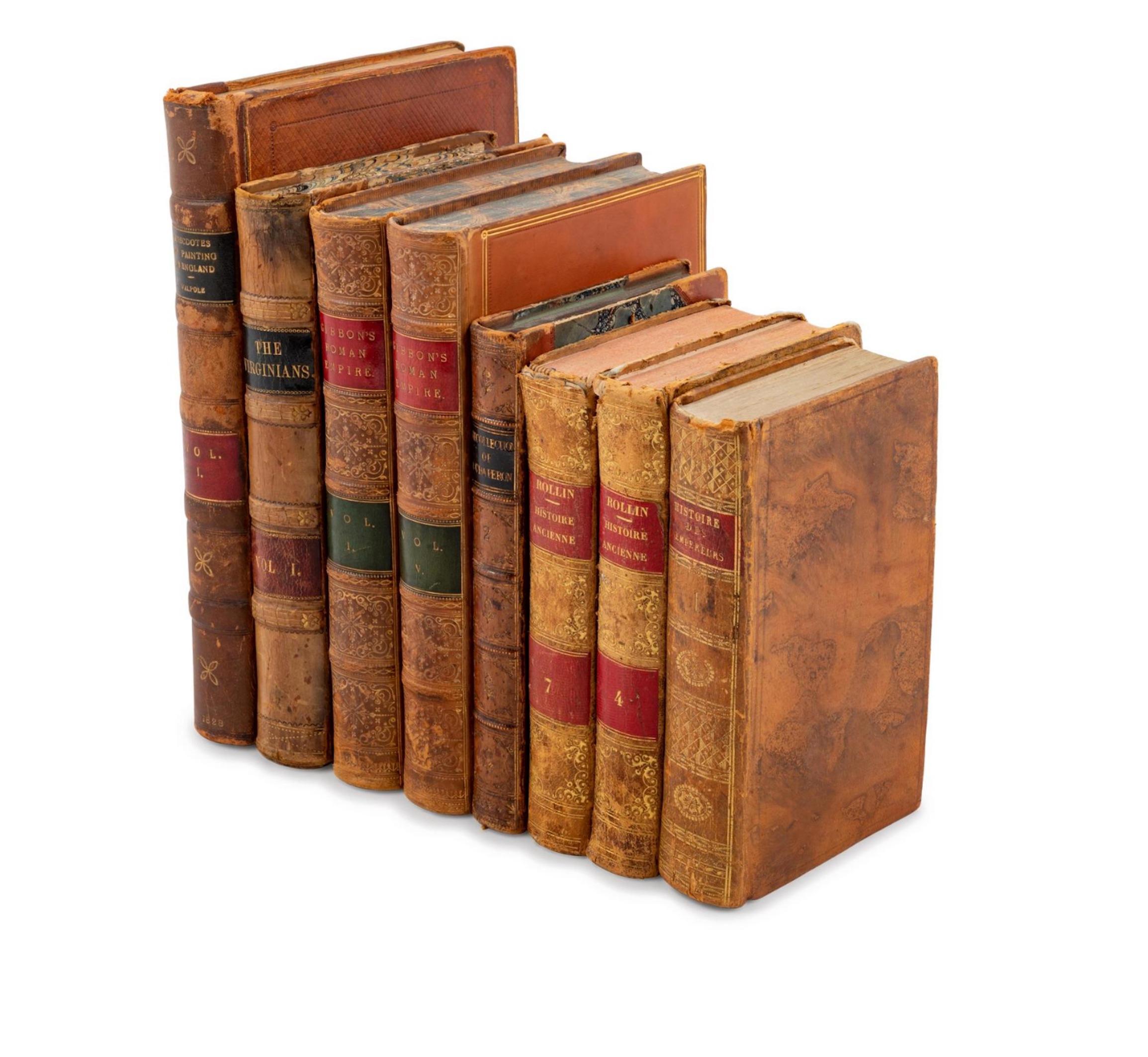 Nouvelle expédition de plus de 200 livres reliés en cuir en anglais, Photo's Are of Sets en vente 2