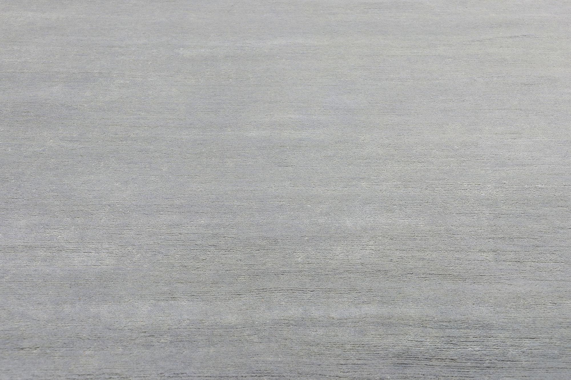 Annodato a mano Tappeto New Silver Mist Modern Gray, 08'02 x 09'09 in vendita