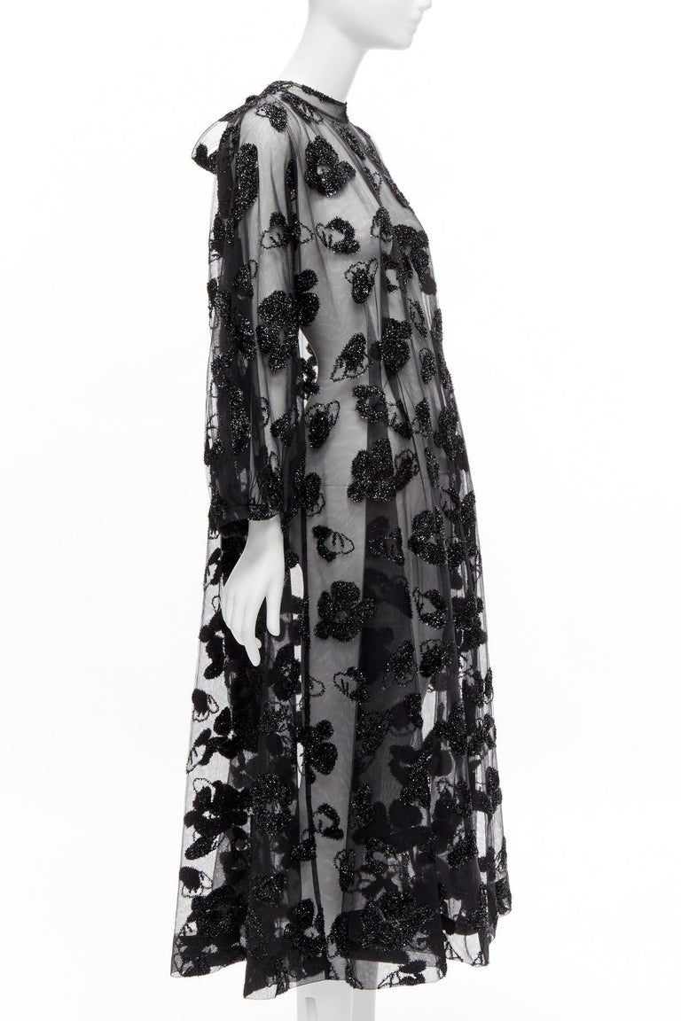 new SIMONE ROCHA H&M tinsel floral embroidery sheer dolman midi dress UK6 XS at 1stDibs new SIMONE ROCHA H&M tinsel floral embroidery sheer dolman midi dress UK6 XS at 1stDibs