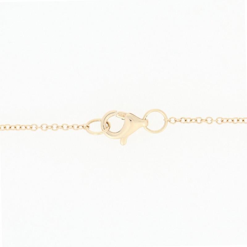 Women's Single Cut Diamond-Accented Engraveable Bar Necklace, 14 Karat Gold Adjustable