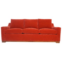 Modern Slope Arm Sofa with Loose Cushions