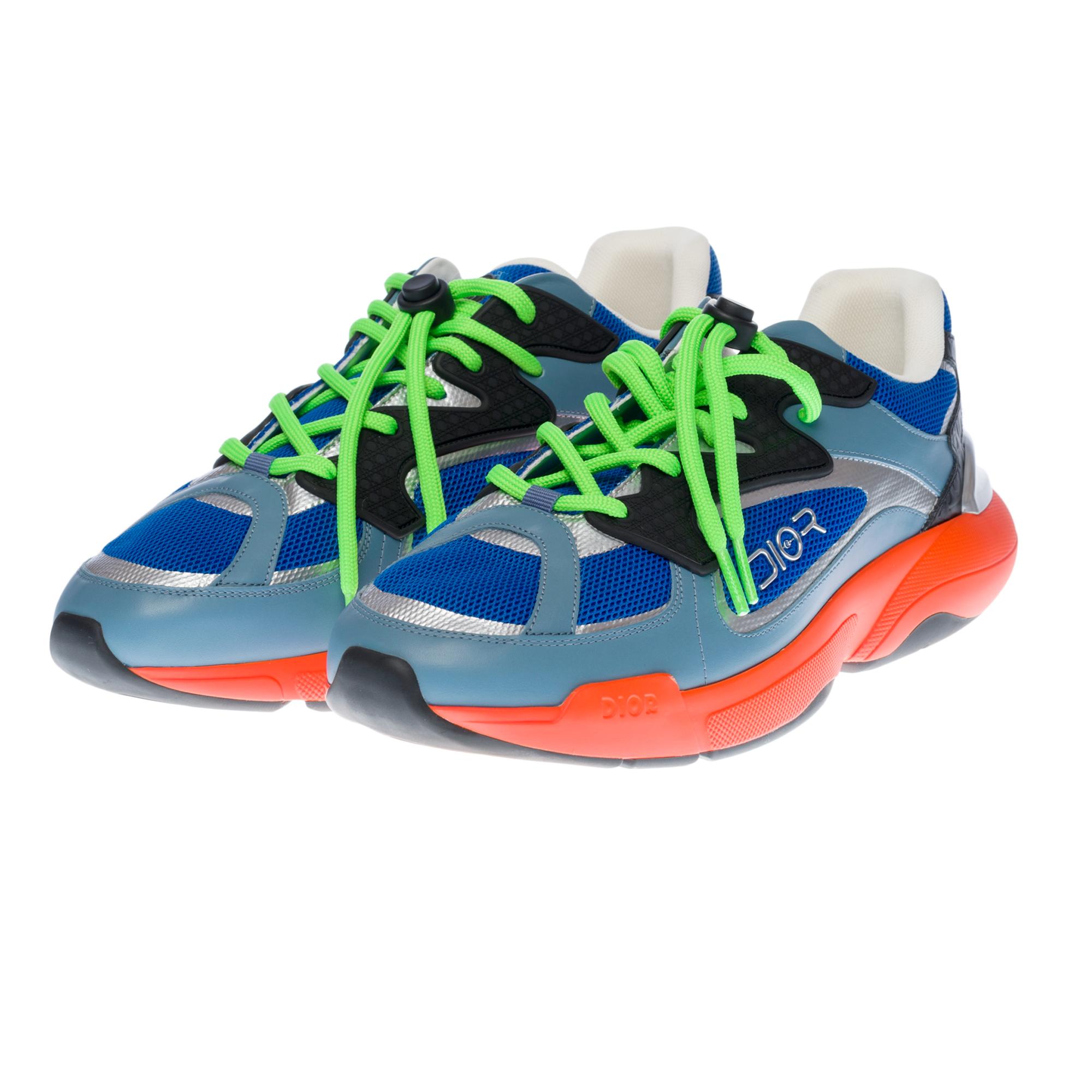 Sneakers Christian Dior B24 Sorayama Kim Jones blue, orange and green
Size: 42.5
Reference: 136042101259
New- never worn condition
Sold with dustbag, a set of additional laces and box