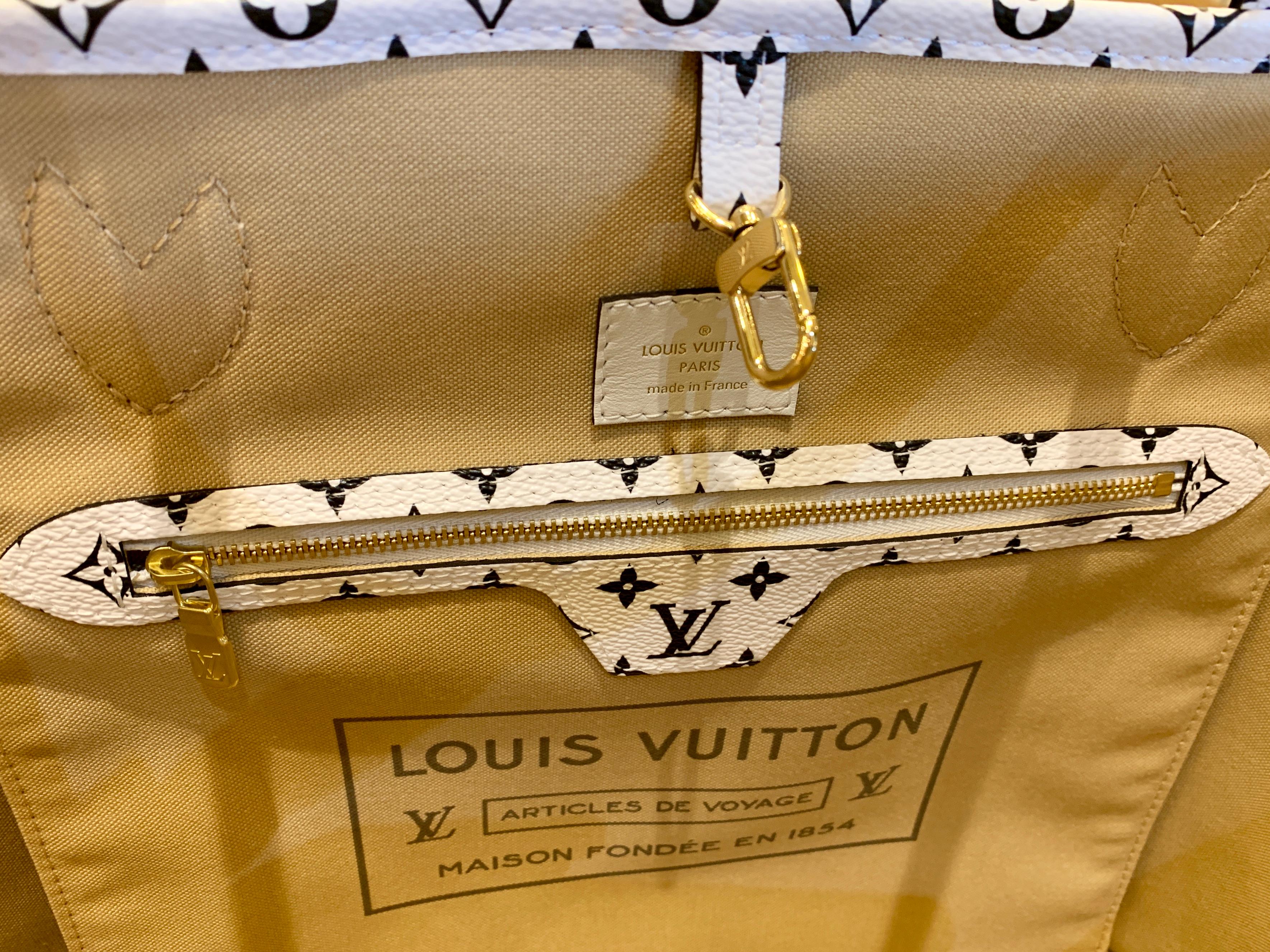 New Sold Out Louis Vuitton NEVERFULL MM Khaki/Beige Ladies Tote Bag Summer 2019 4