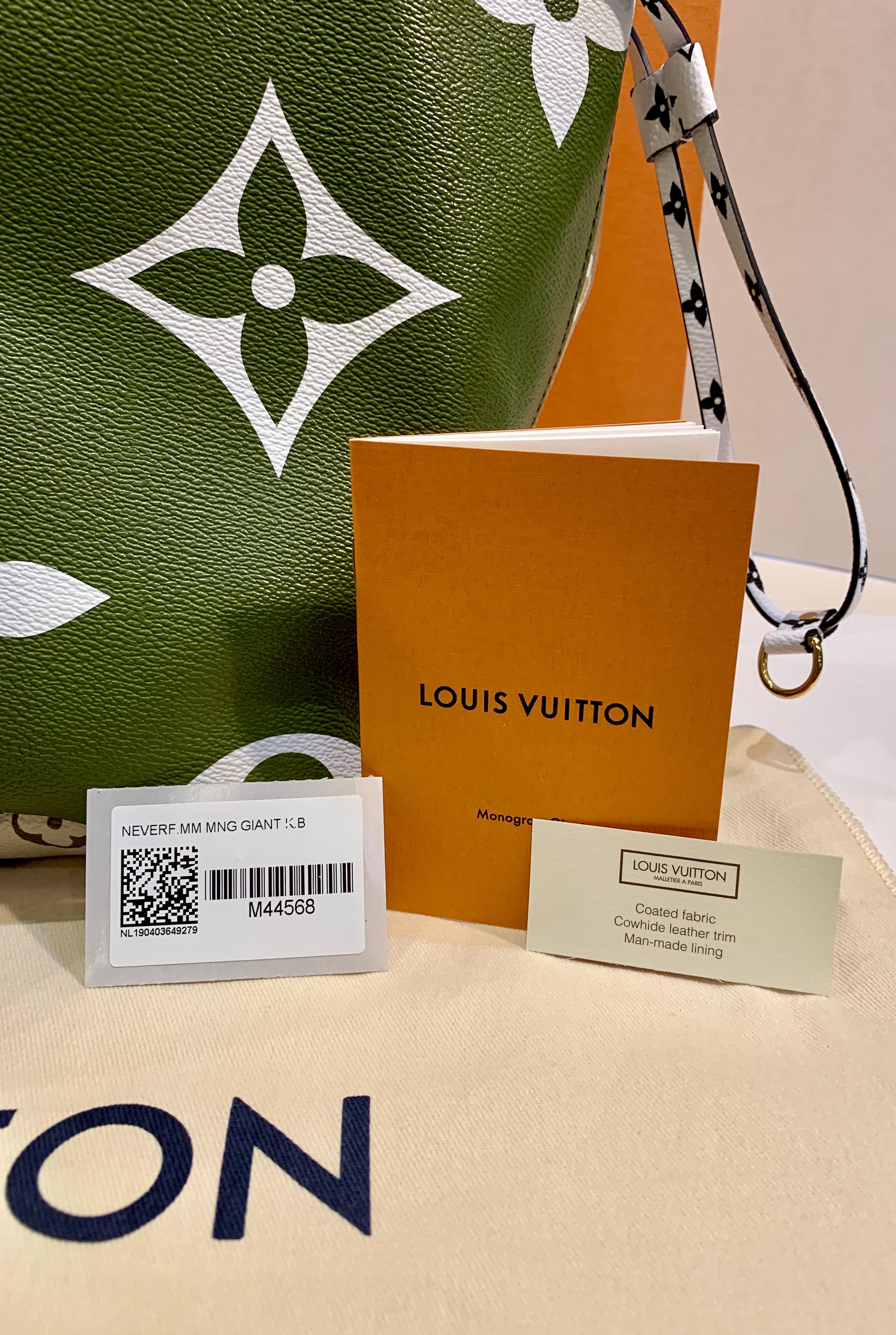 New Sold Out Louis Vuitton NEVERFULL MM Khaki/Beige Ladies Tote Bag Summer 2019 6