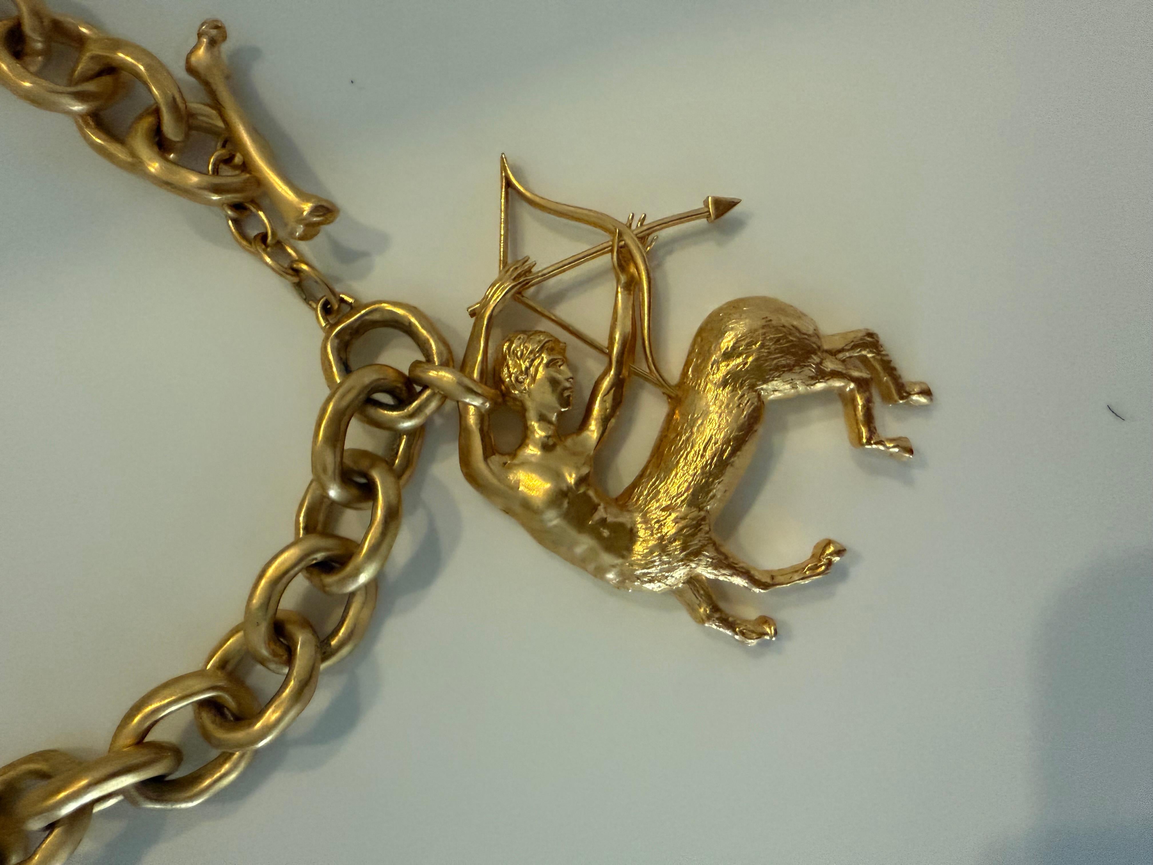 New Sold Out Sagittarius Zodiac Zodiac Chain Necklace Archer en vente 1