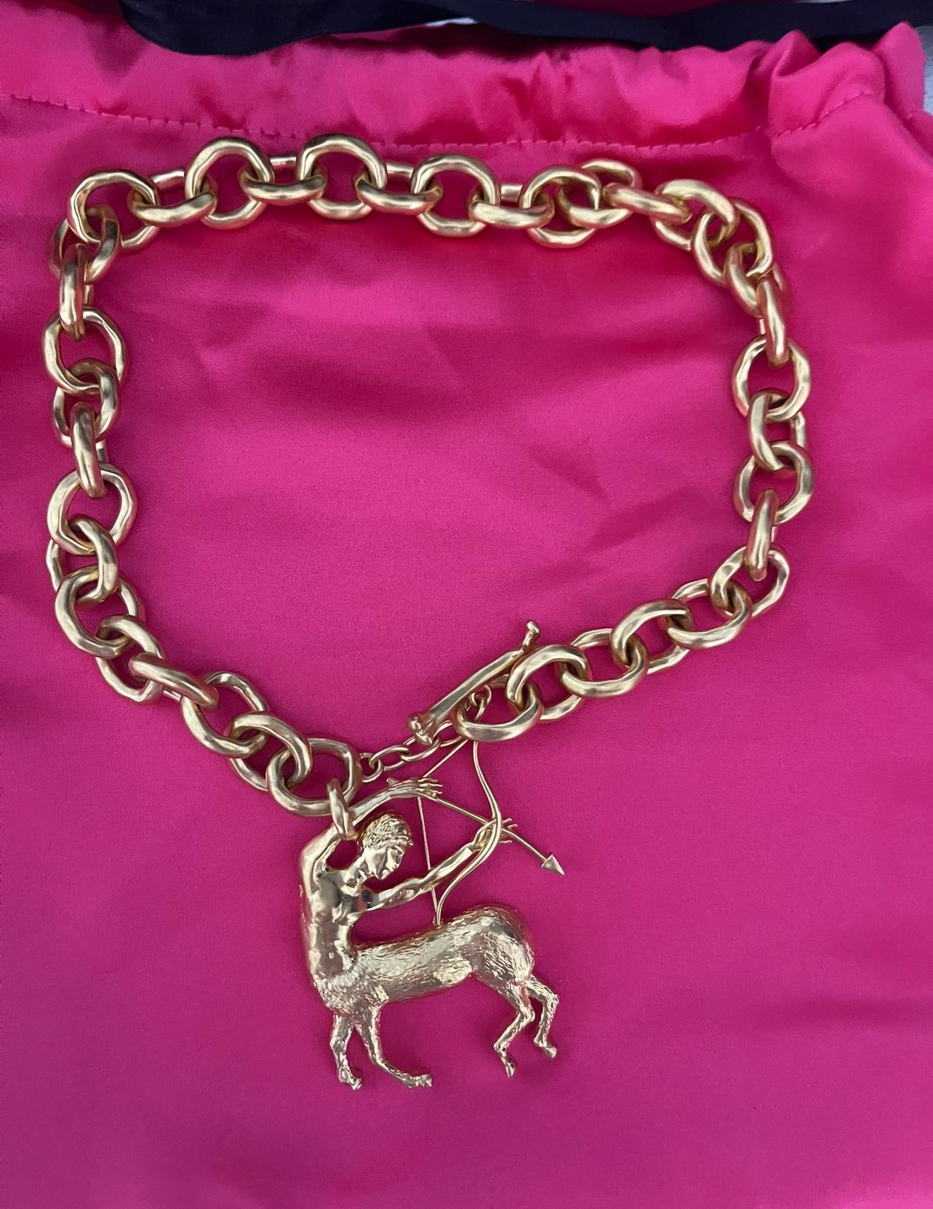 New Sold Out Sagittarius Zodiac Zodiac Chain Necklace Archer en vente 4