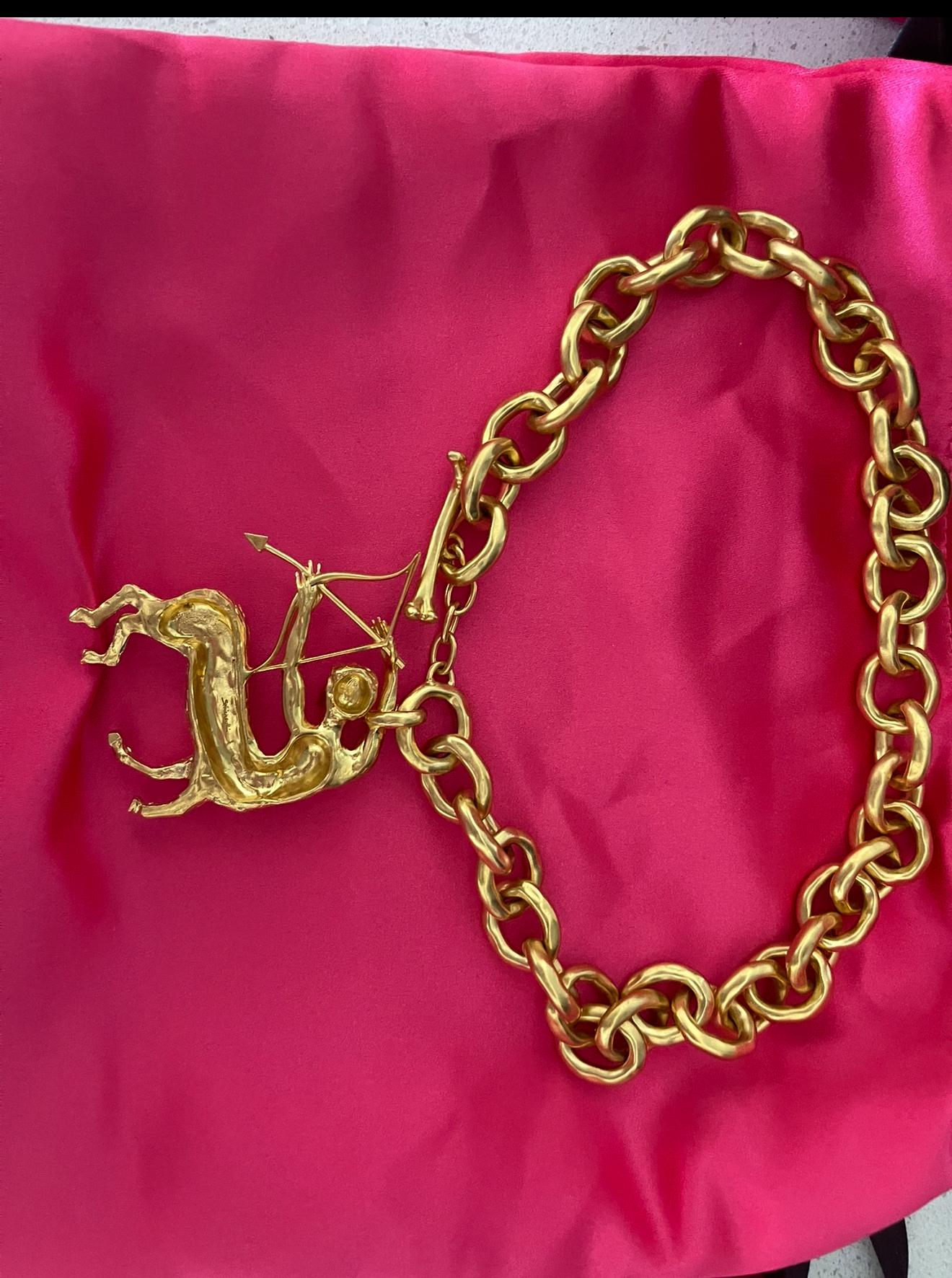 New Sold Out Sagittarius Zodiac Zodiac Chain Necklace Archer en vente 5
