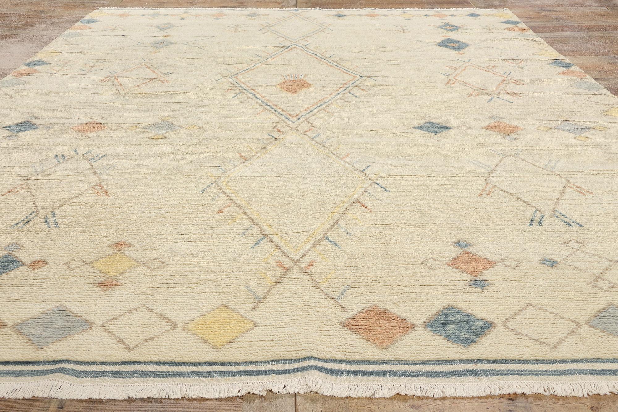 Laine Nouveau tapis marocain moderne du Canyon du Sud-Ouest, 09'00 x 12'03 en vente