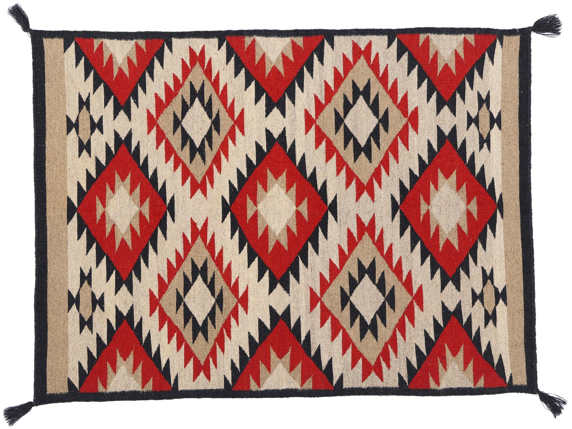Nuovo tappeto a trama piatta Southwest Modern Eye Dazzler Navajo-Style in vendita 2