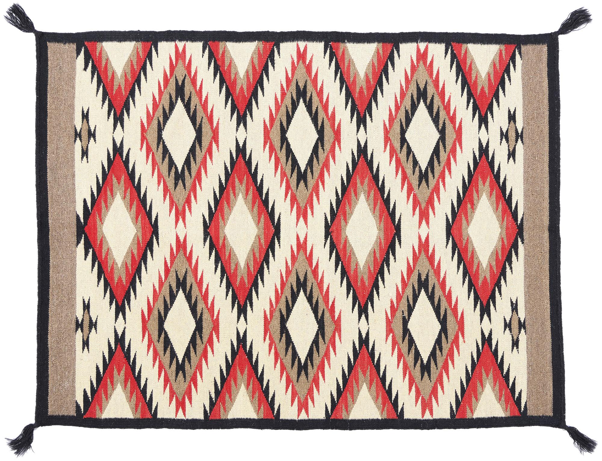 Nuovo tappeto a trama piatta Southwest Modern Eye Dazzler Navajo-Style in vendita 2