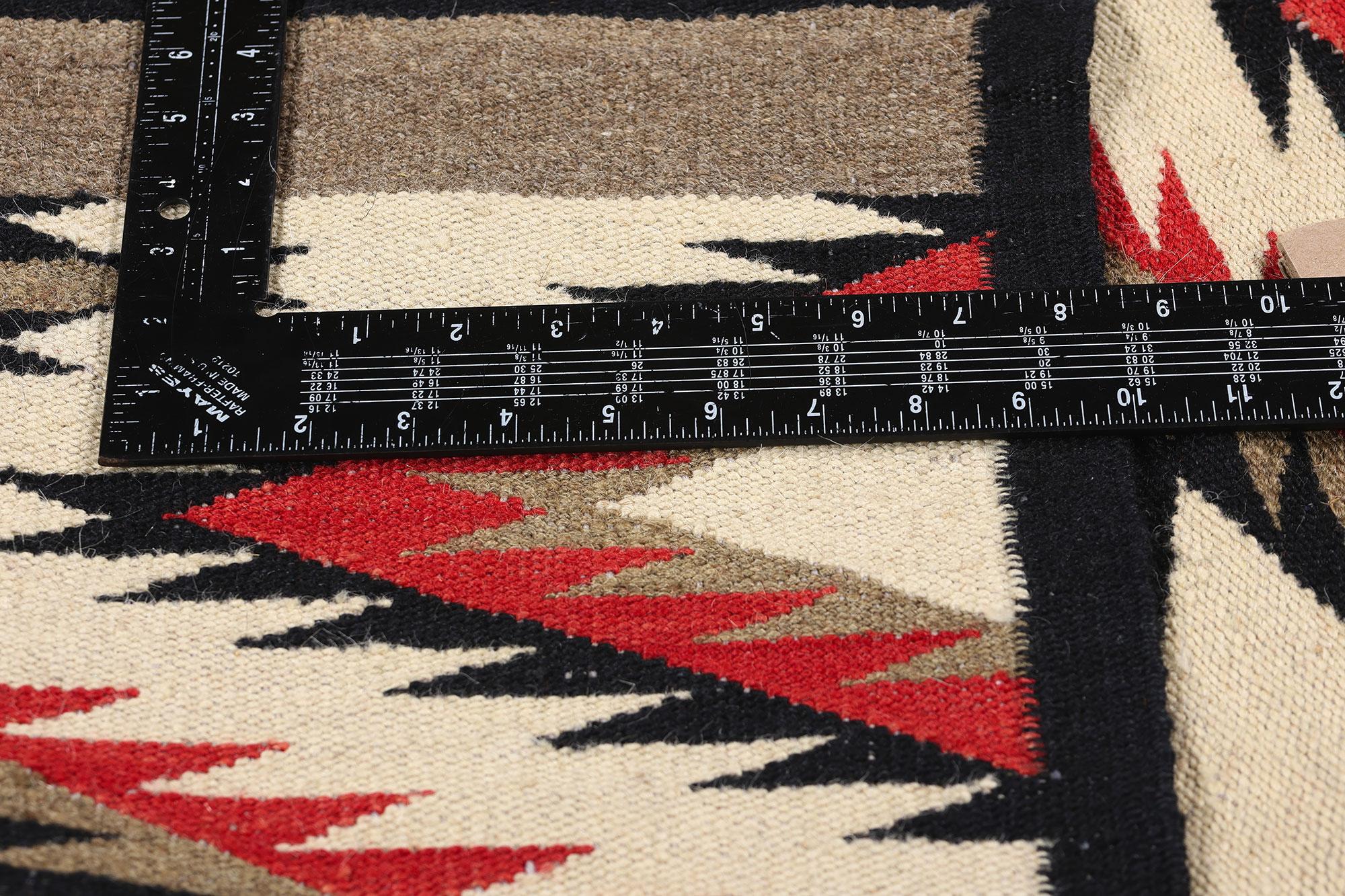 Nuovo tappeto a trama piatta Southwest Modern Eye Dazzler Navajo-Style In condizioni Nuovo in vendita a Dallas, TX