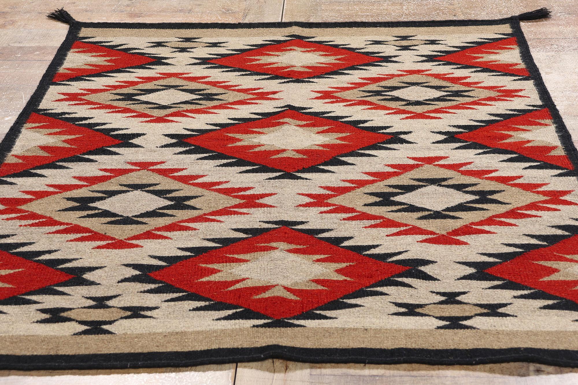 Lana Nuovo tappeto a trama piatta Southwest Modern Eye Dazzler Navajo-Style in vendita