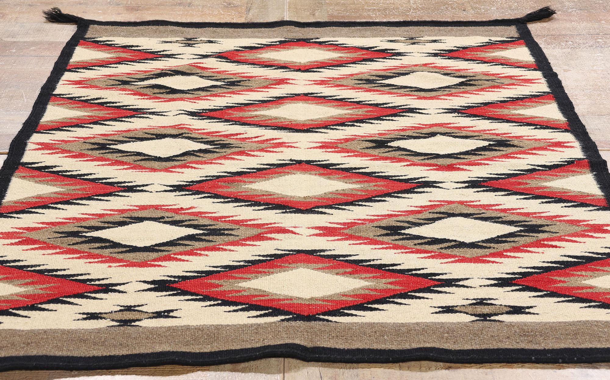 Lana Nuovo tappeto a trama piatta Southwest Modern Eye Dazzler Navajo-Style in vendita