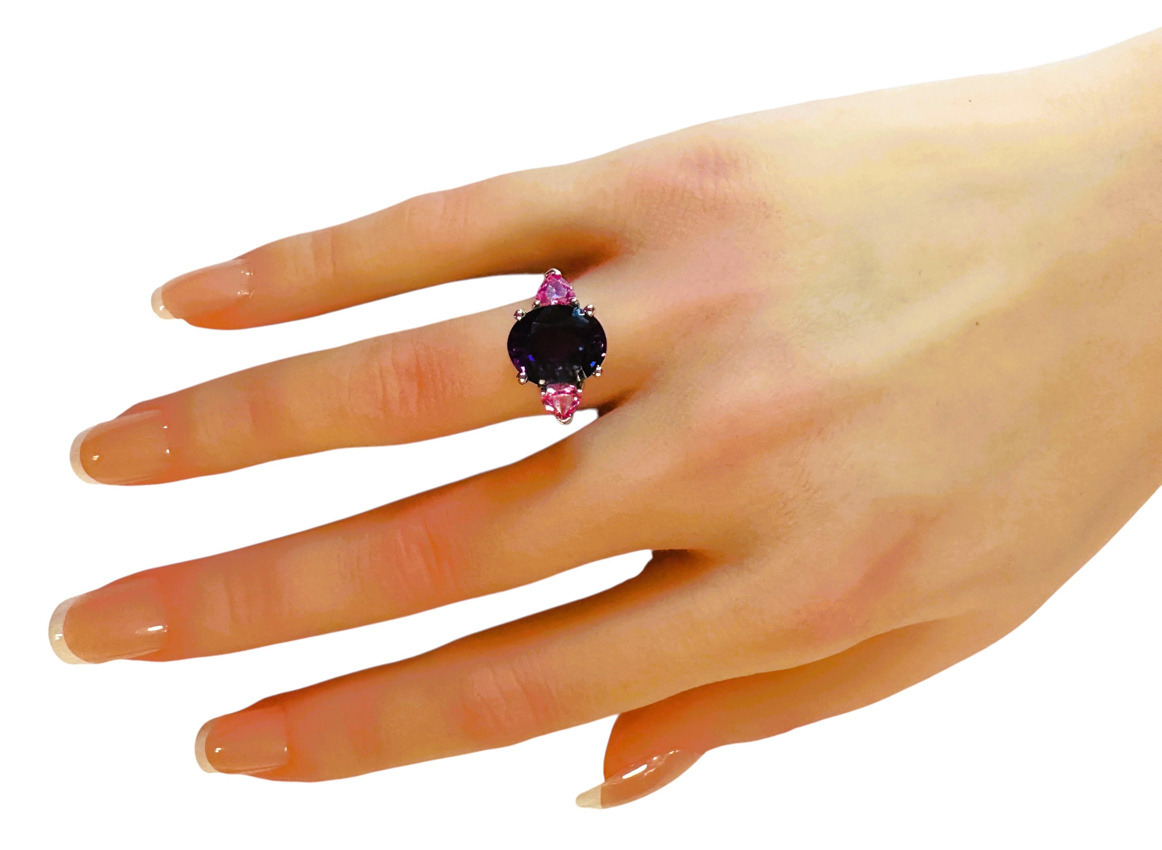 Women's New Sri Lanka 10.60 ct Blue & White Sapphire Sterling Ring Size 6.5
