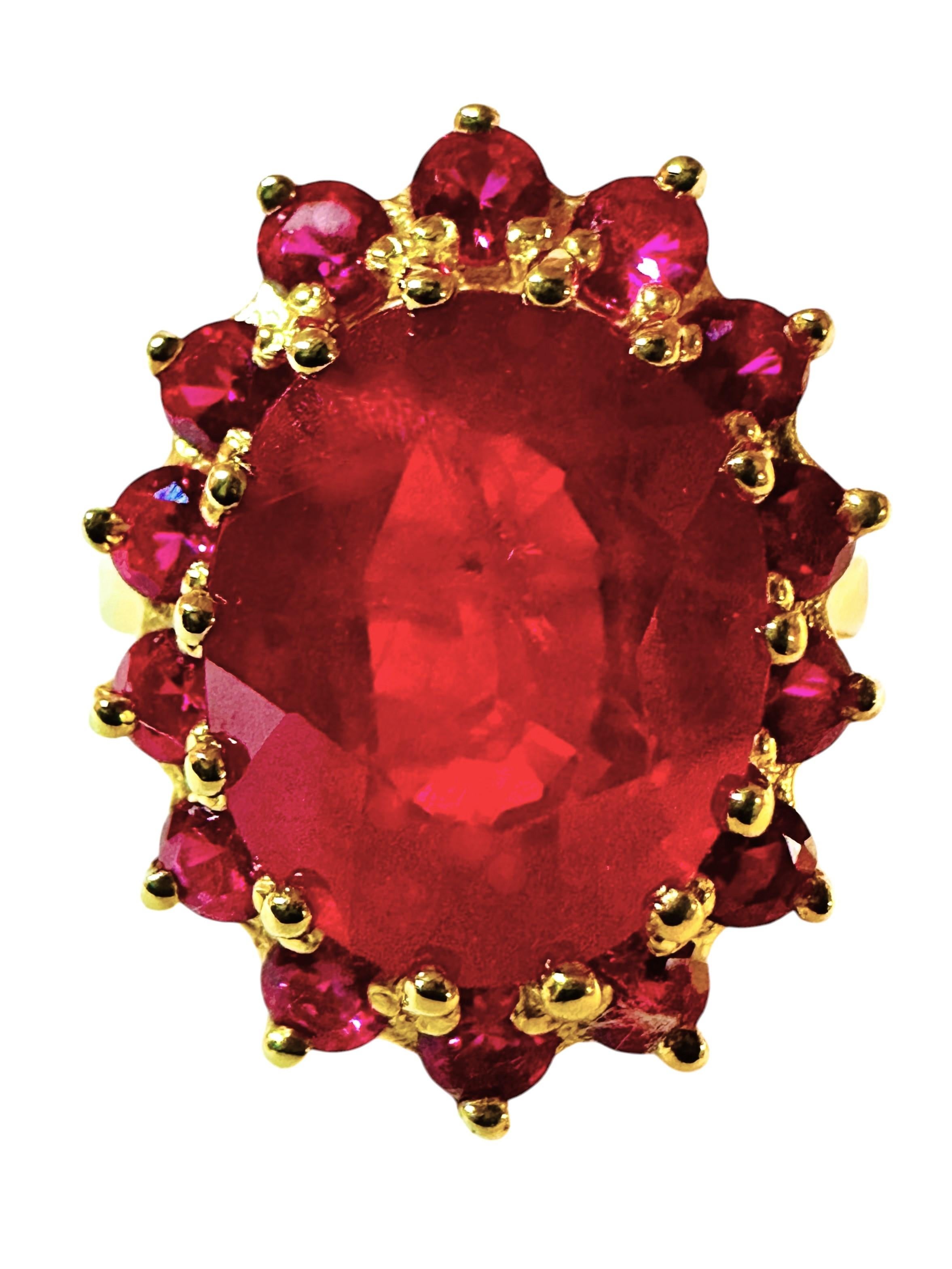 I just love the beautiful color of this stone.  It a beautiful  fancy cut oval stone and it's 7.90 cts.  The ring is a size 6.   It is from Sri Lanka and is just exquisite.  It's a very high quality stone.  The main stone is 12 x 10 mm and has
