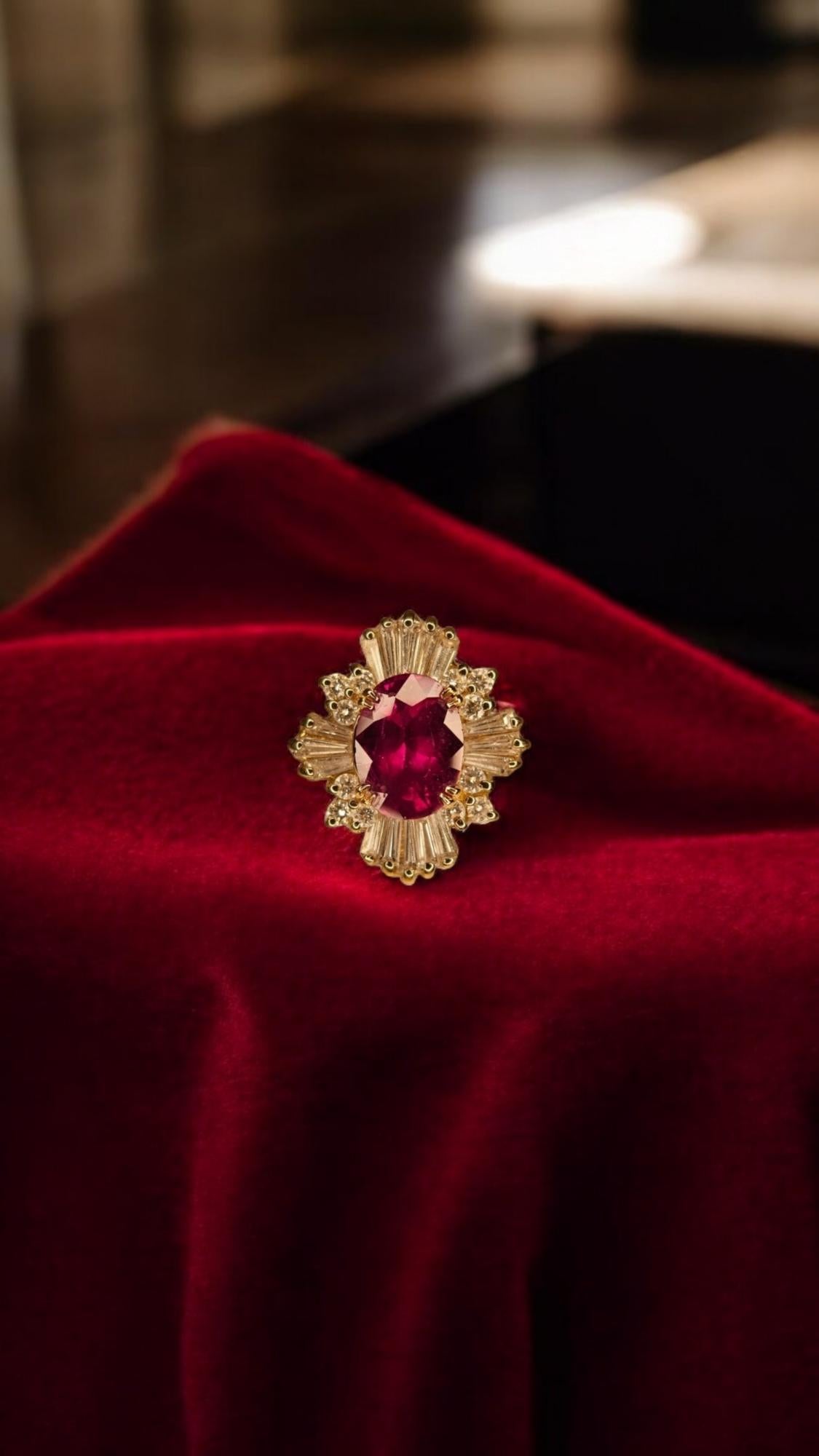 New SSEF Cert 5.641 CT Unheated Burma Mogok Clean Pigeon Red Ruby Diamond Ring For Sale 5