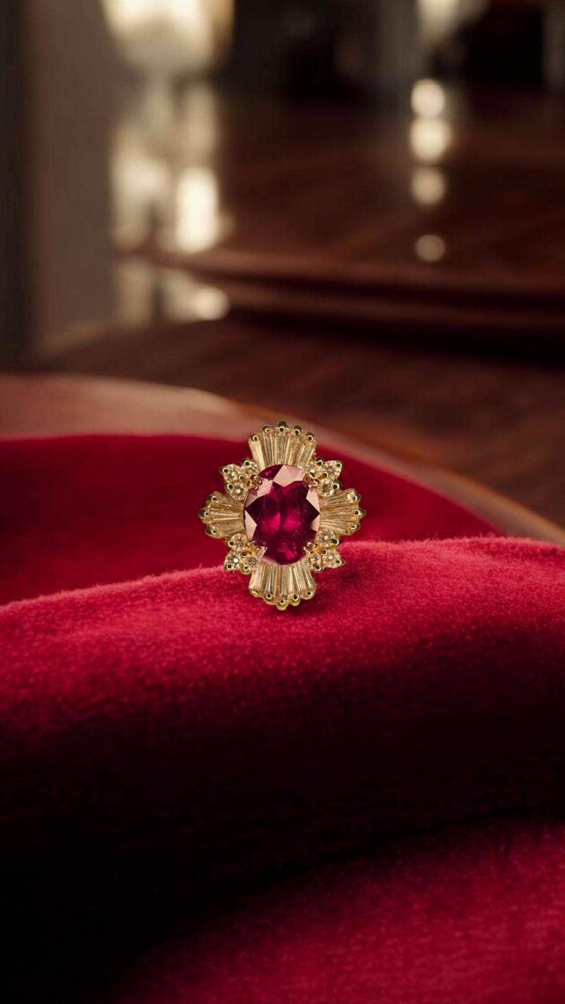 New SSEF Cert 5.641 CT Unheated Burma Mogok Clean Pigeon Red Ruby Diamond Ring For Sale 11